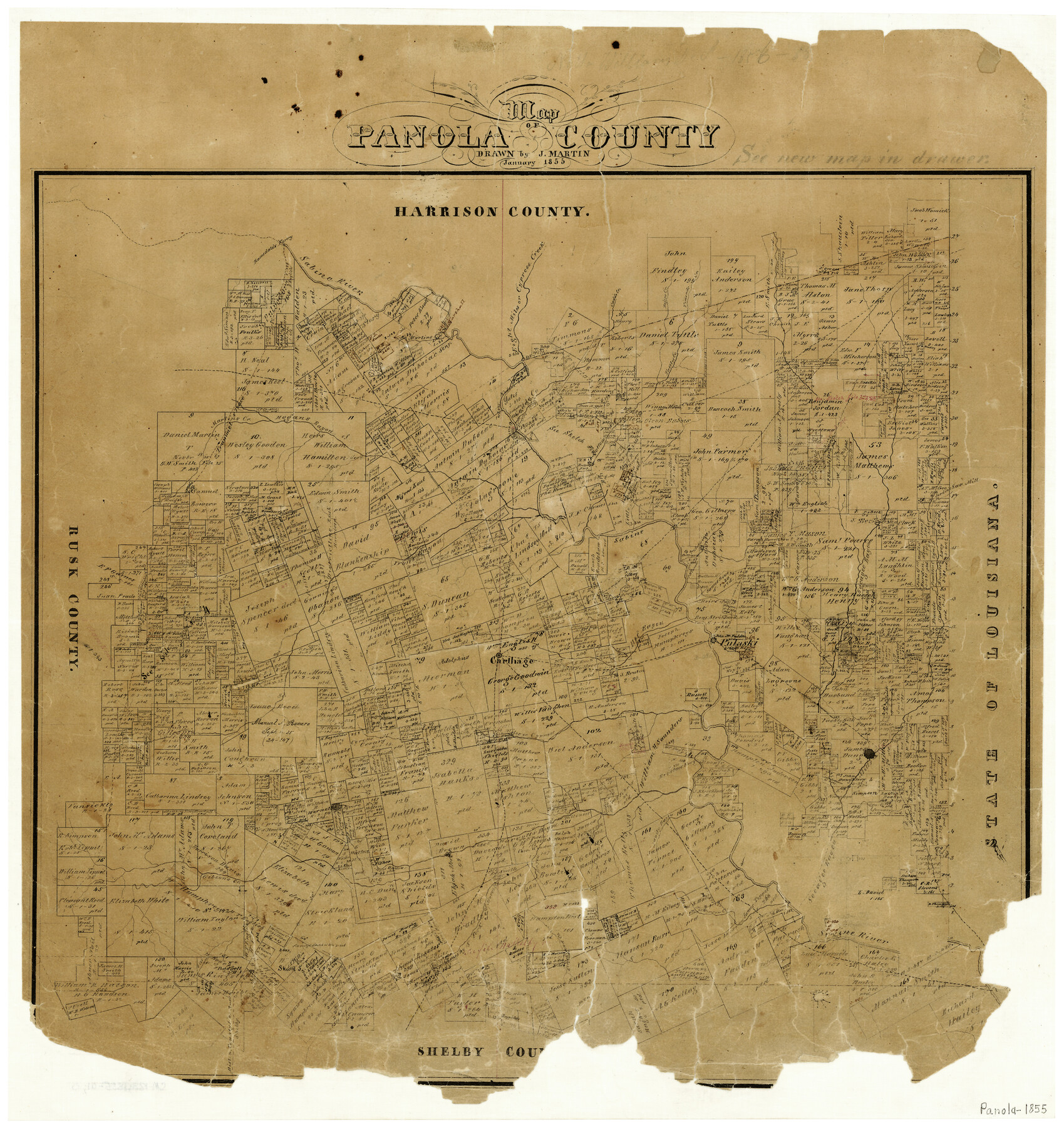 3939, Map of Panola County, General Map Collection
