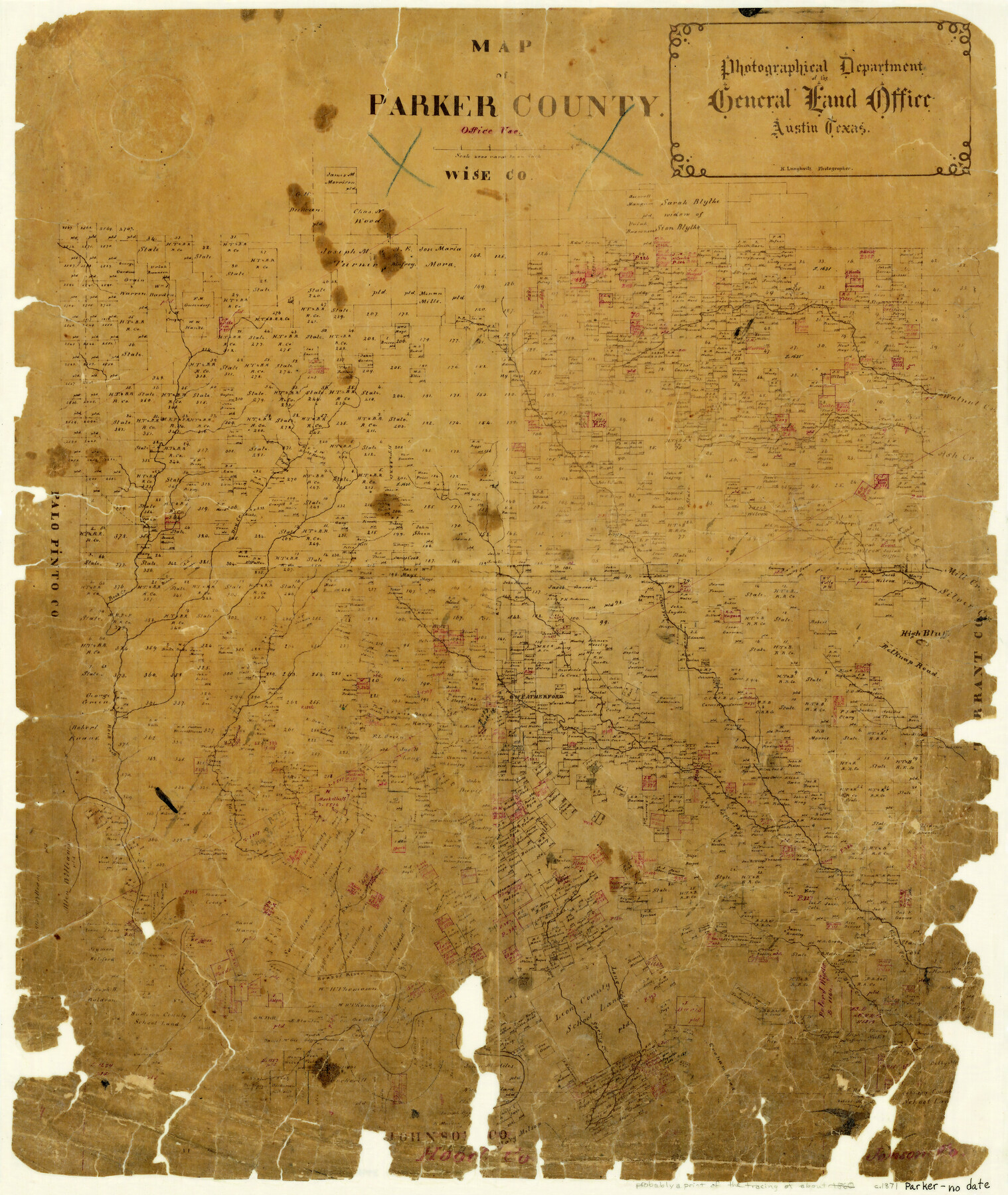 3944, Map of Parker County, General Map Collection
