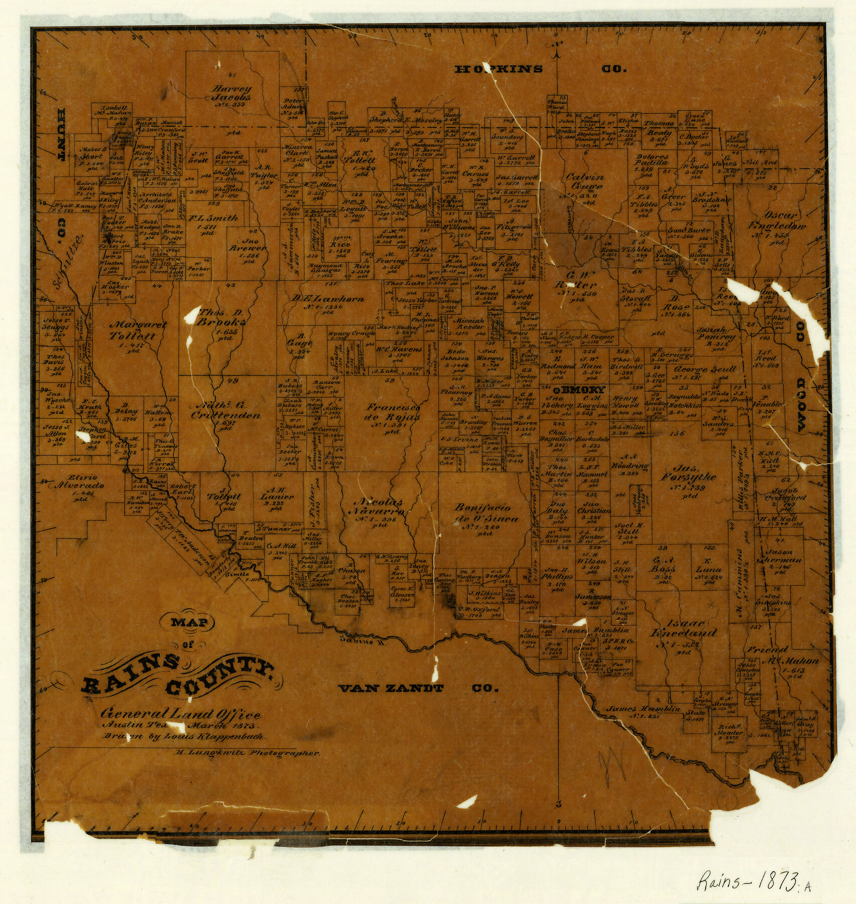 3973, Map of Rains County, General Map Collection