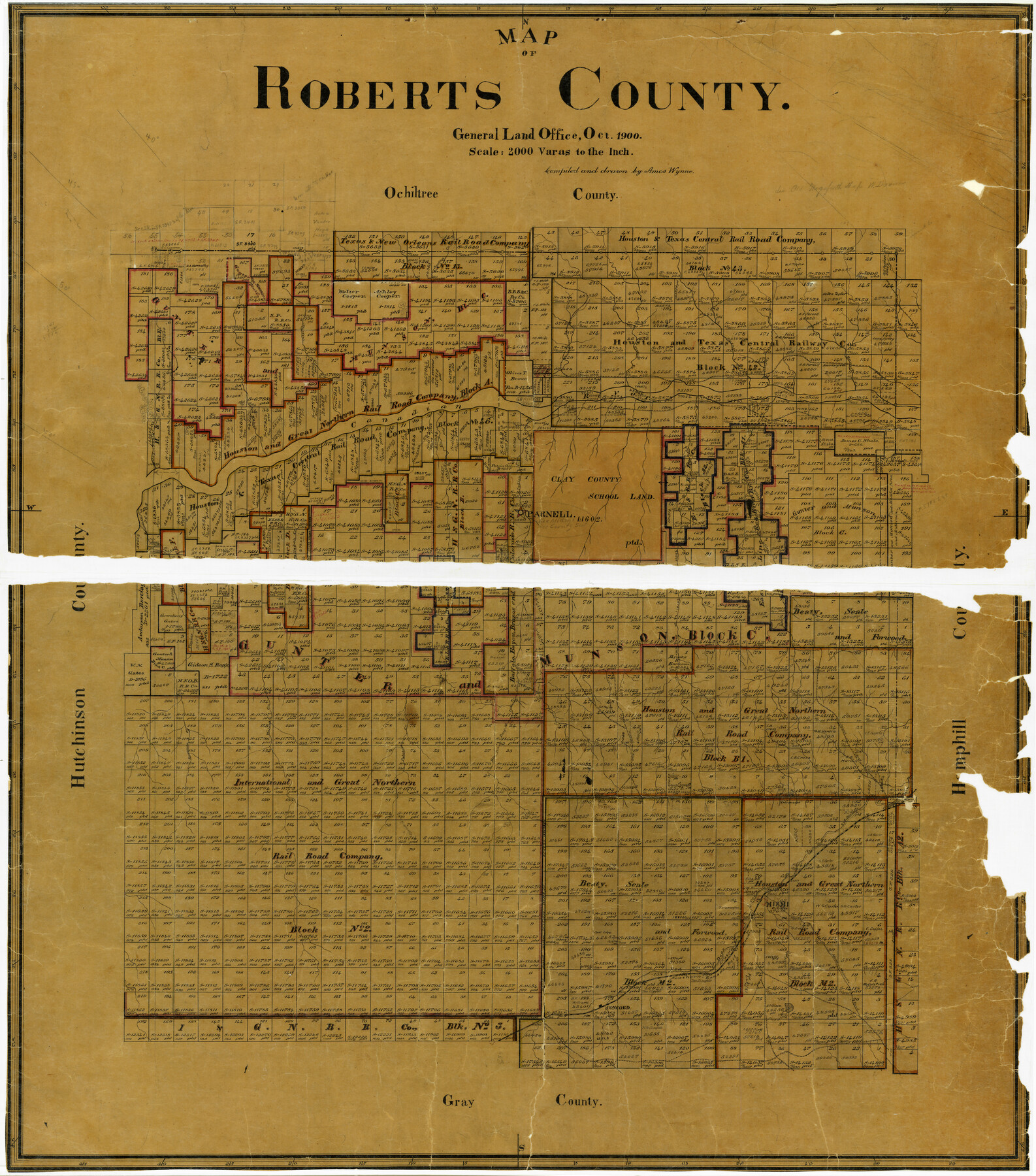 3990, Map of Roberts County, General Map Collection
