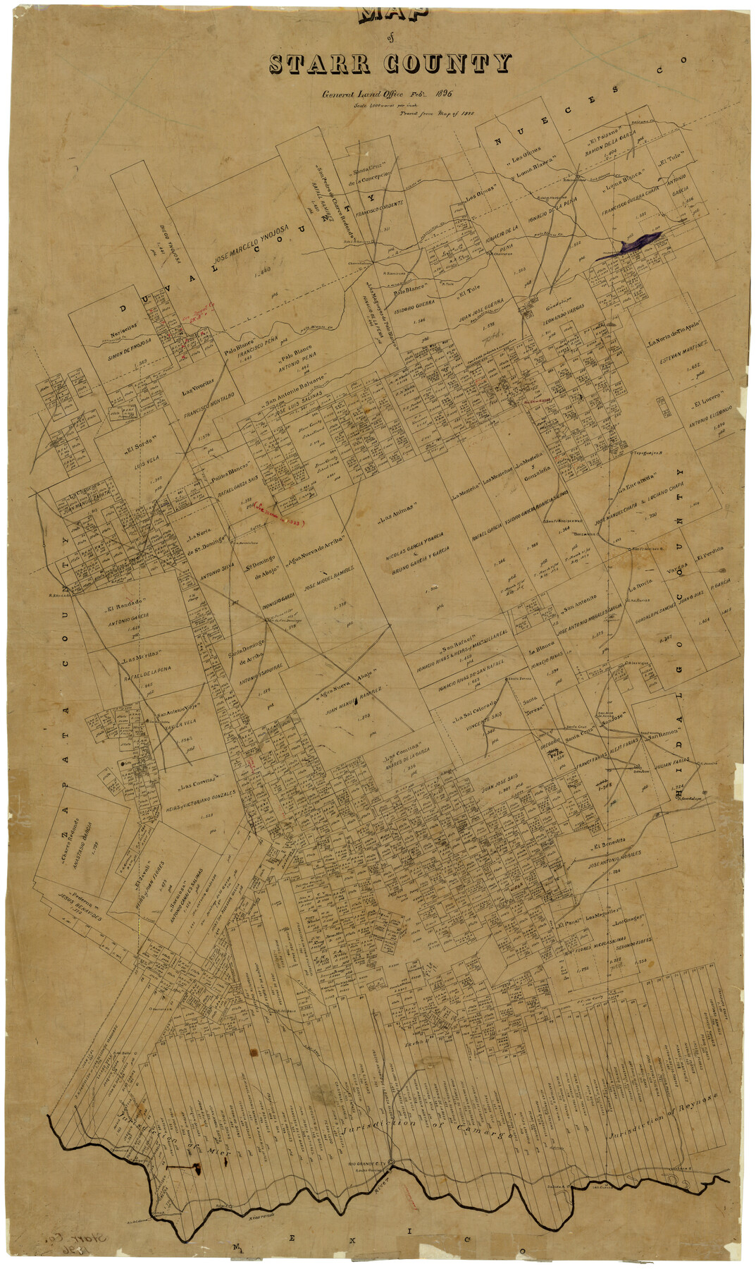 4050, Map of Starr County, General Map Collection