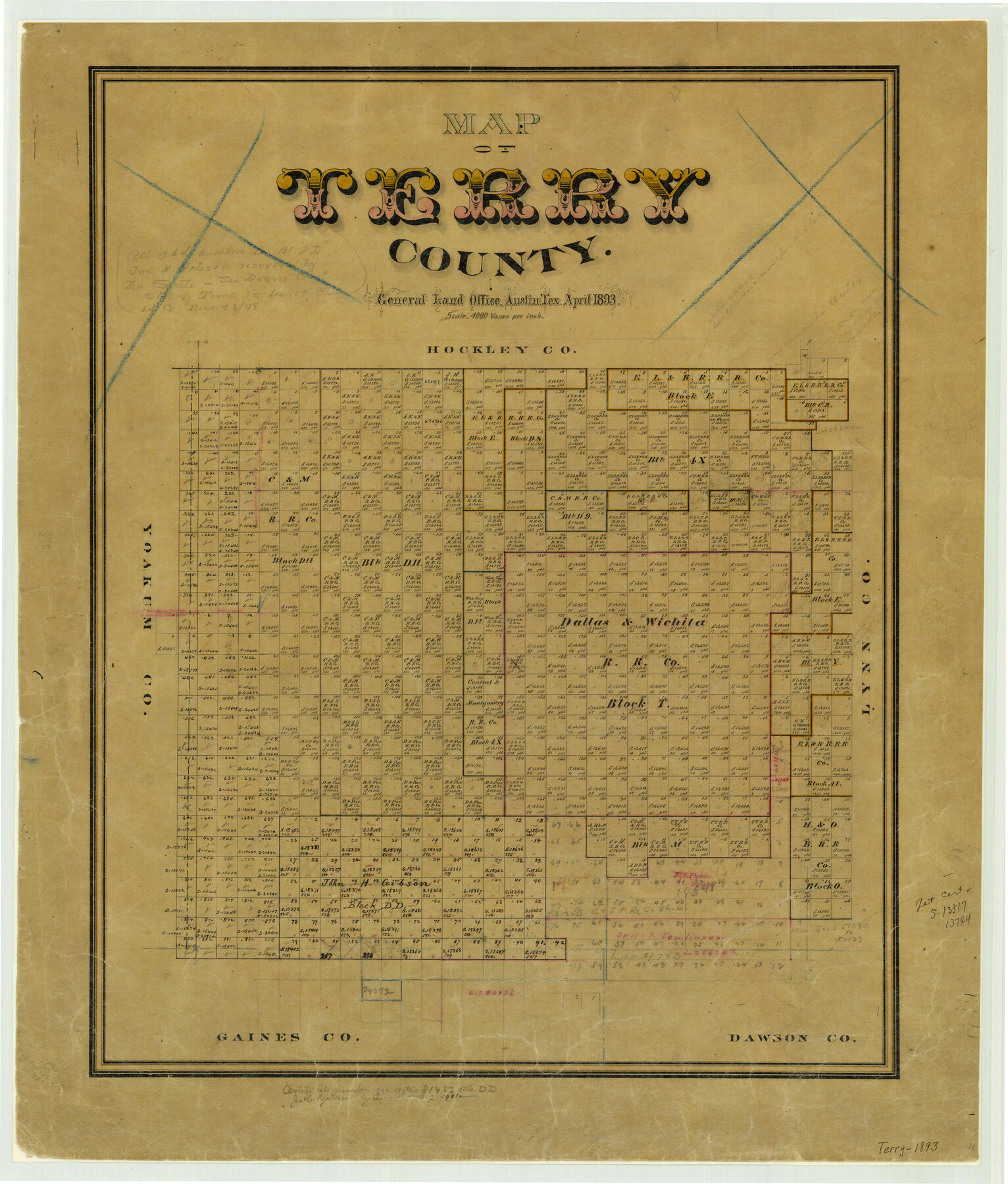 4076, Map of Terry County, General Map Collection