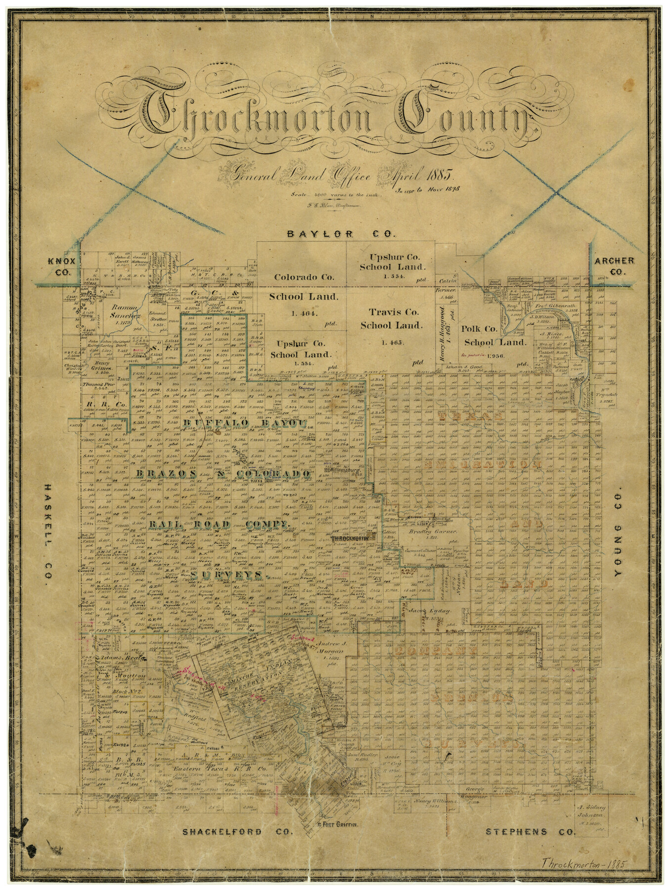 4080, Throckmorton County, General Map Collection