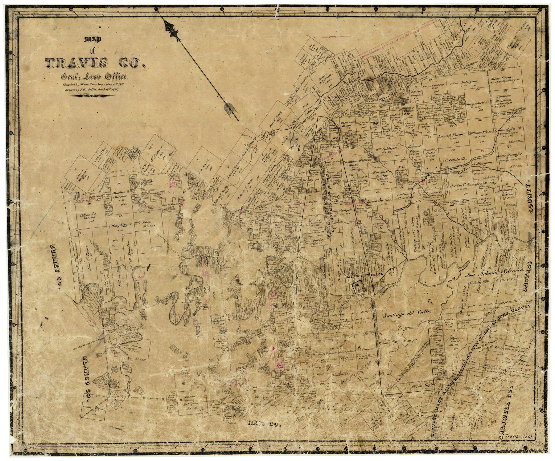 4087, Map of Travis County, General Map Collection