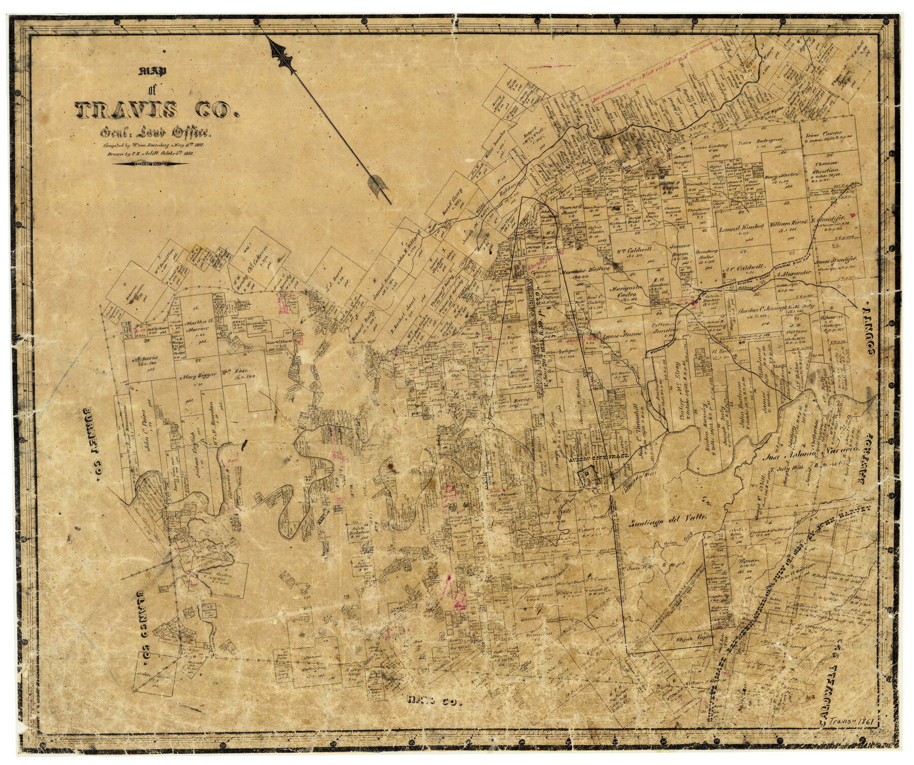 4087, Map of Travis County, General Map Collection