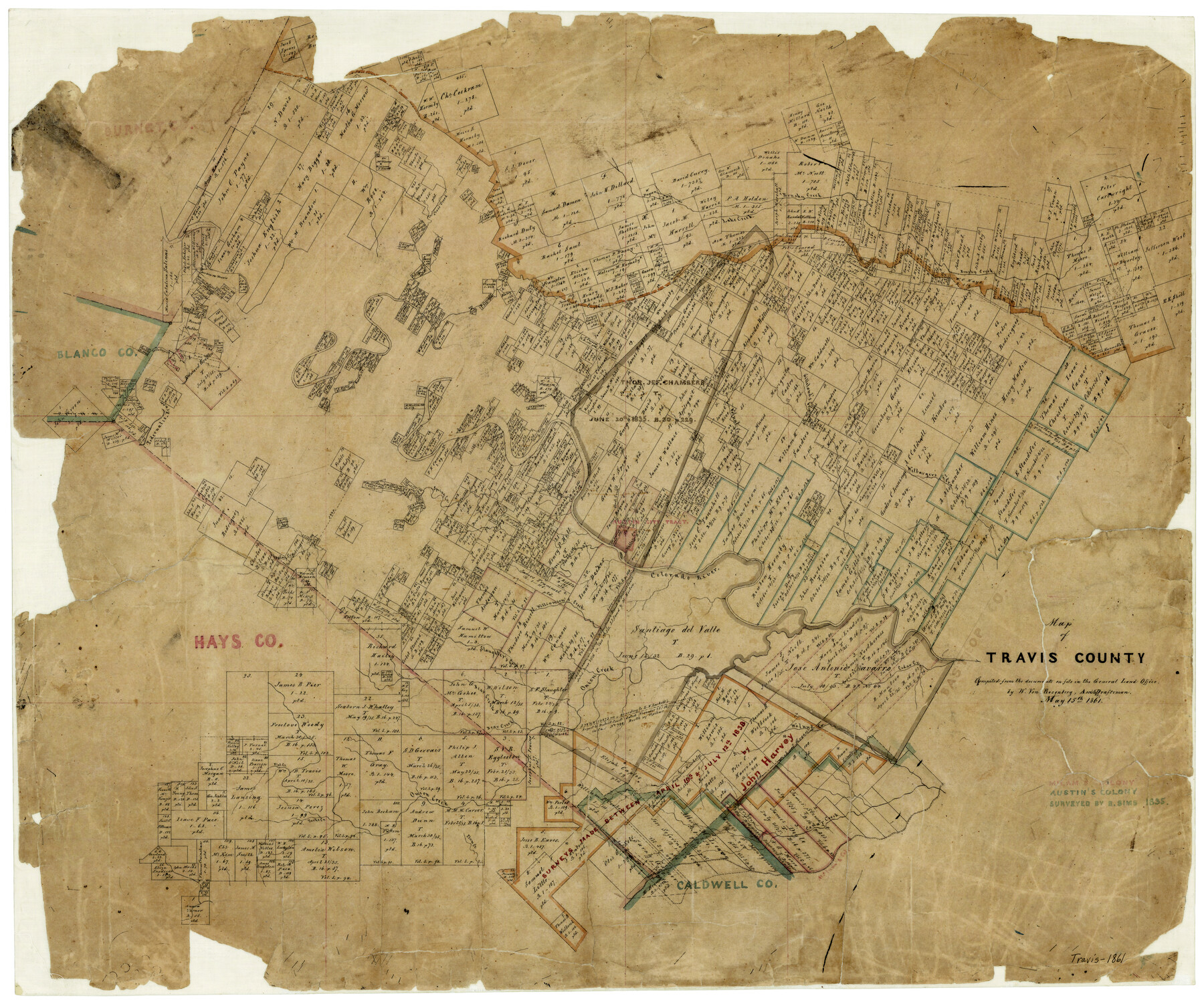 4088, Map of Travis County, General Map Collection