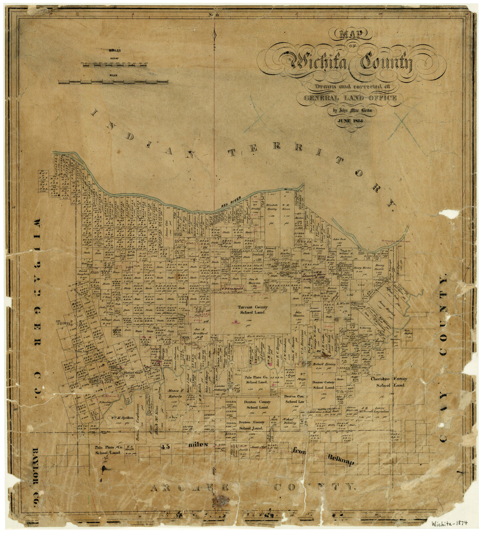 4142, Map of Wichita County, General Map Collection