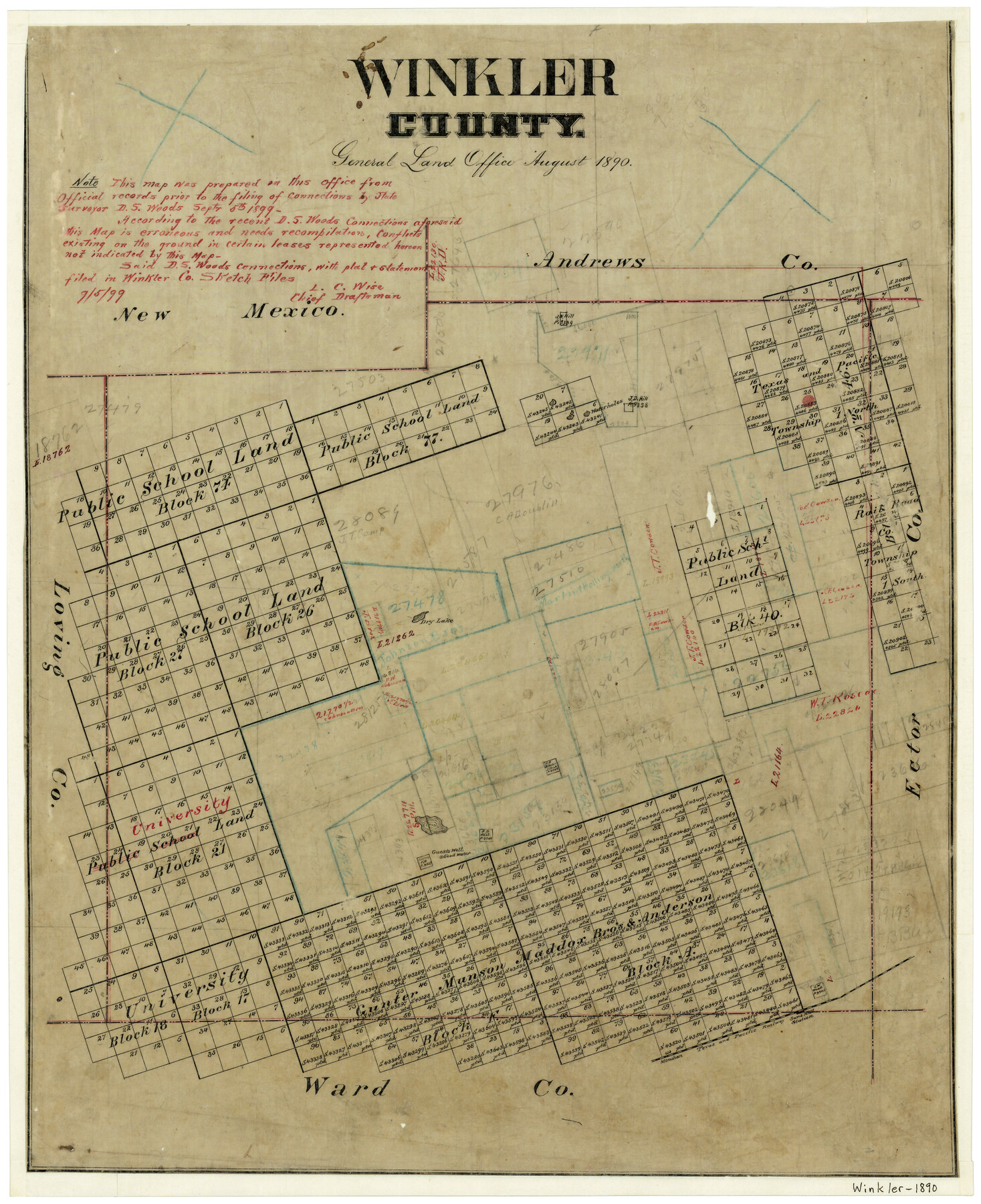 4160, Winkler County, General Map Collection