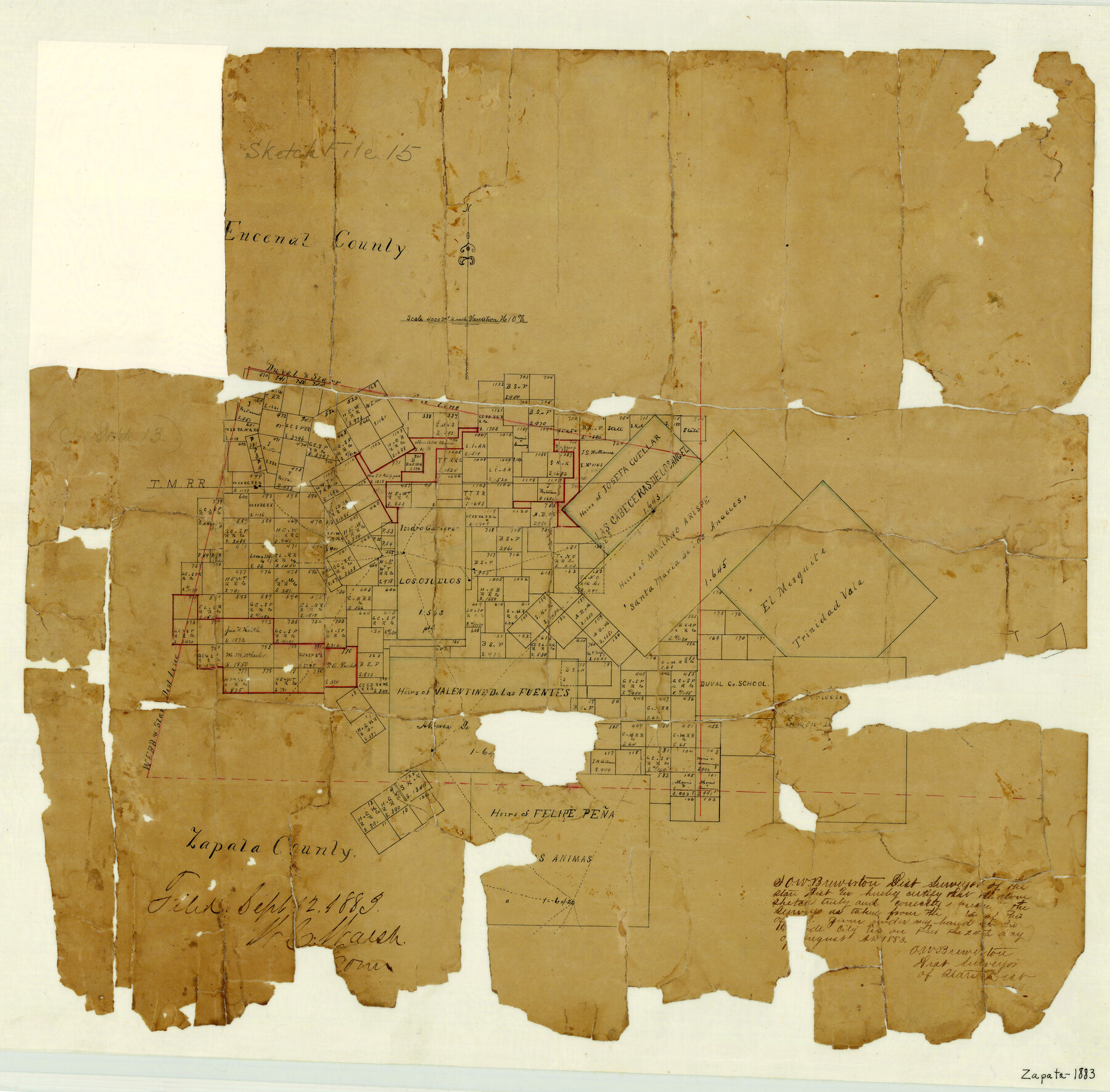 4178, [Map of Zapata County], General Map Collection