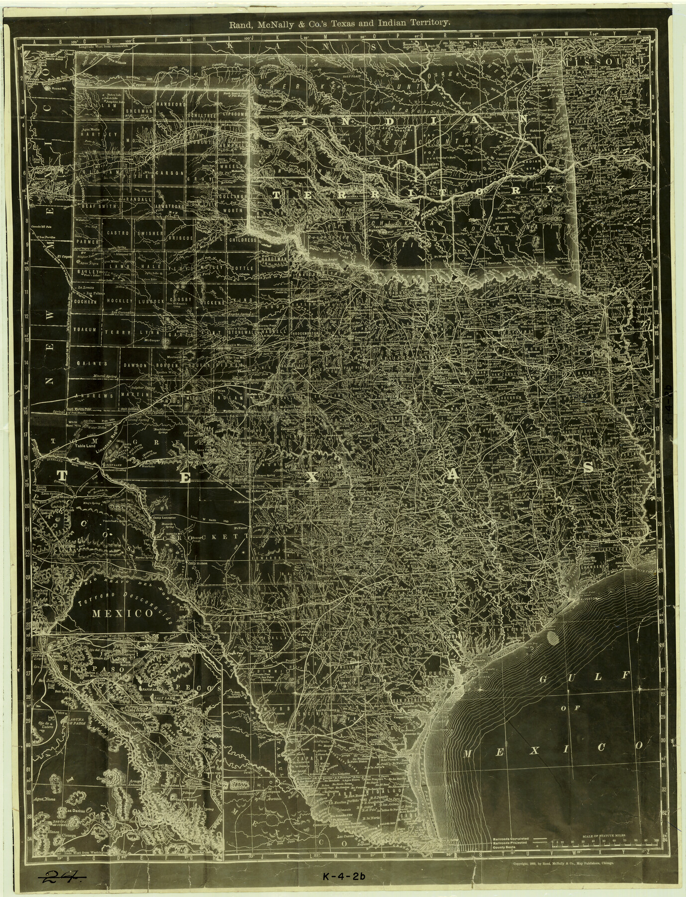 4331, Rand, McNally and Co.'s Texas and Indian Territory, General Map Collection