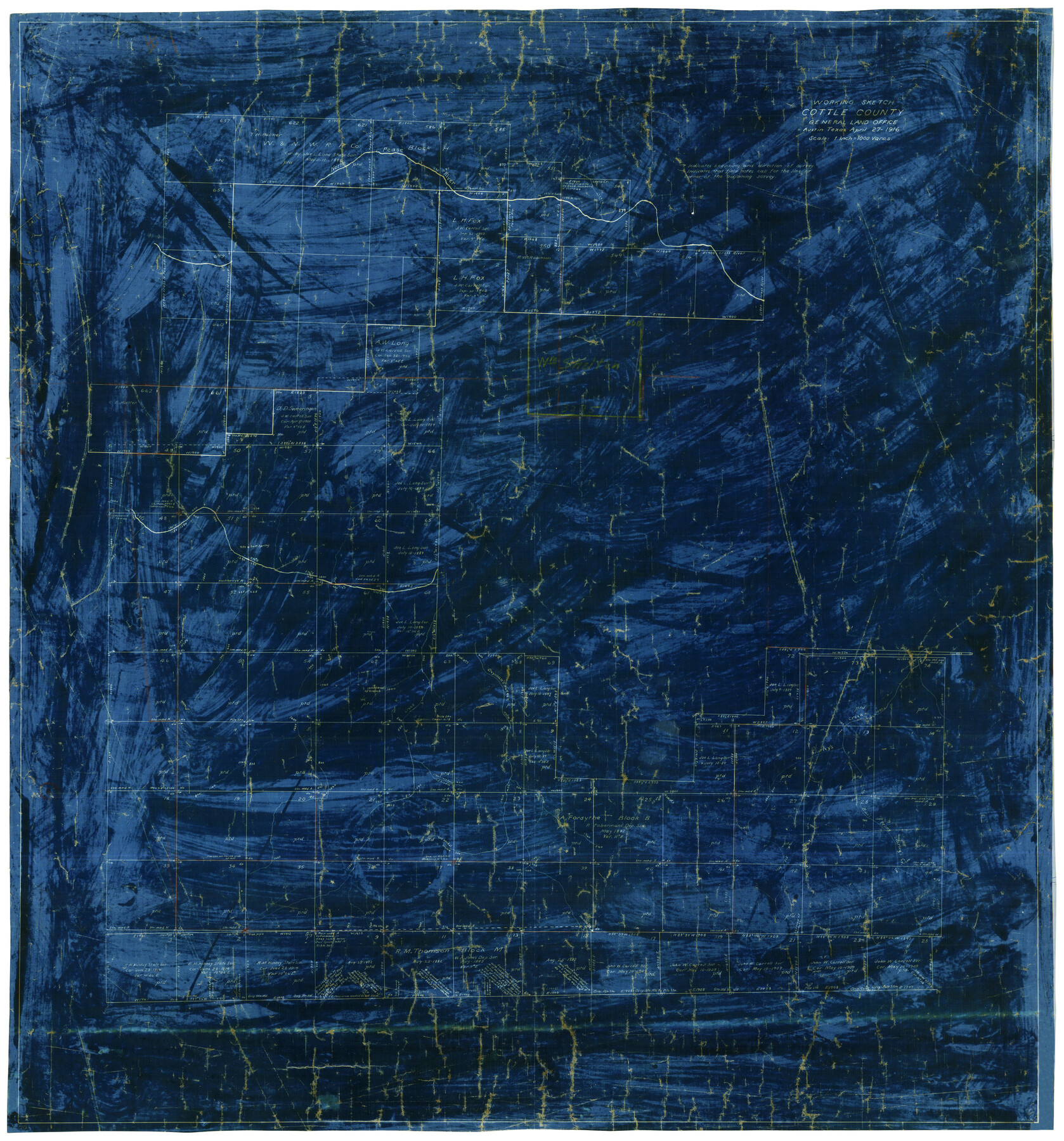 4434, Working Sketch Cottle County, Maddox Collection
