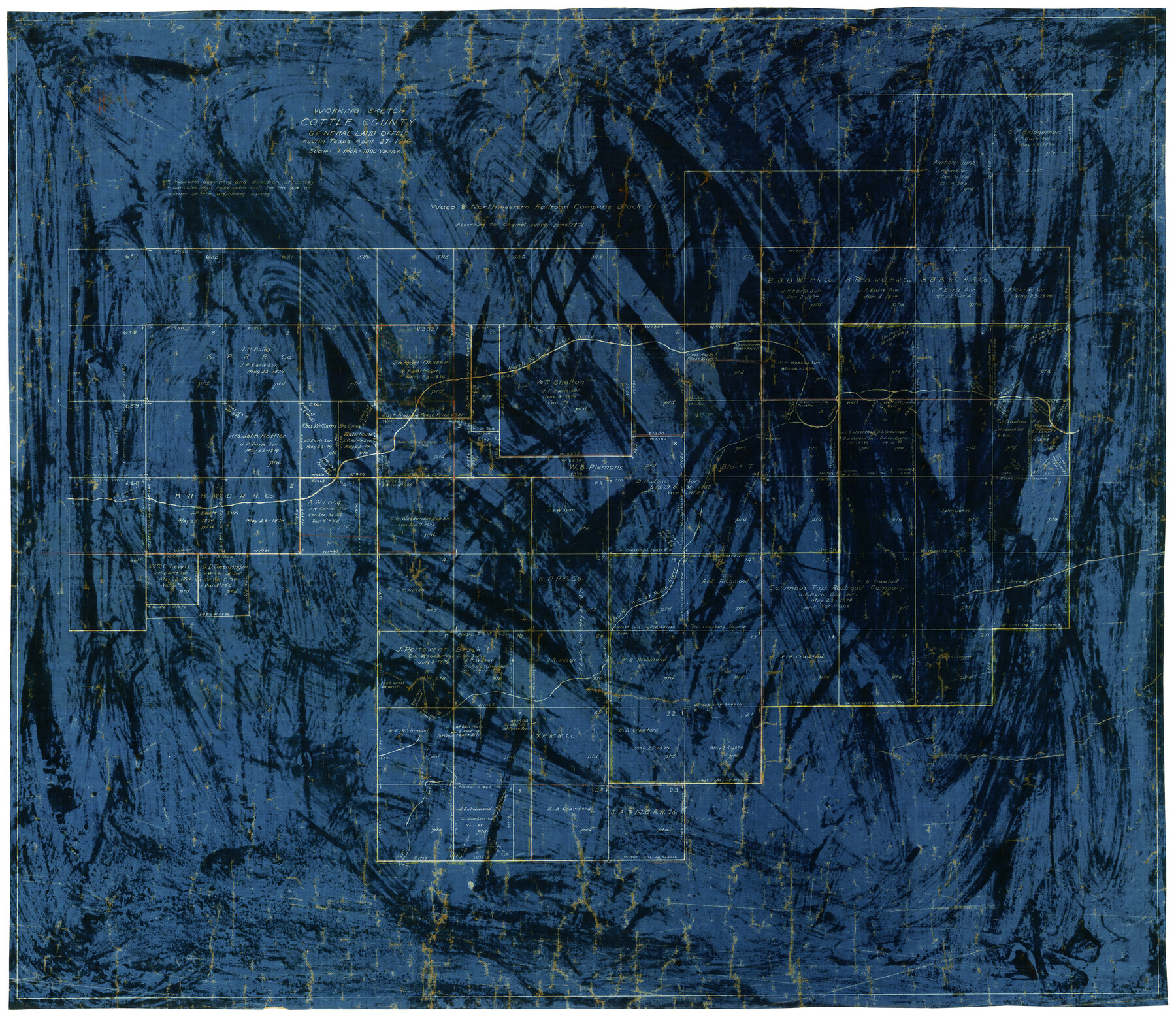 4435, Working Sketch, Cottle County, Maddox Collection
