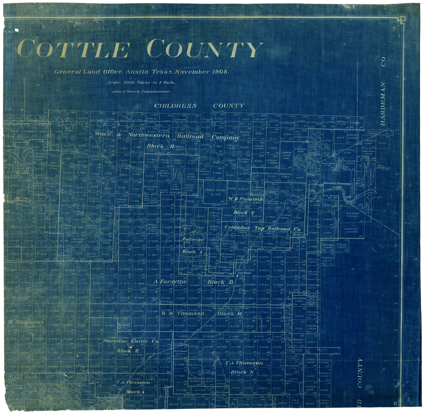 4436, [Northern Portion of] Cottle County, Maddox Collection
