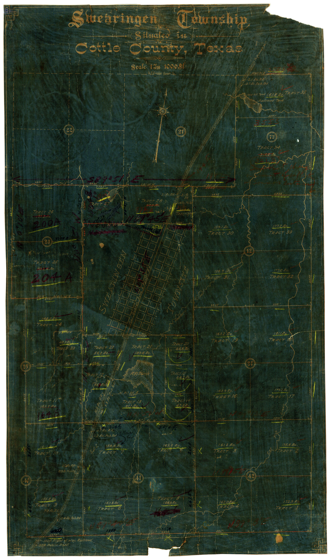 4437, Swearingen Township situated in Cottle County, Texas, Maddox Collection
