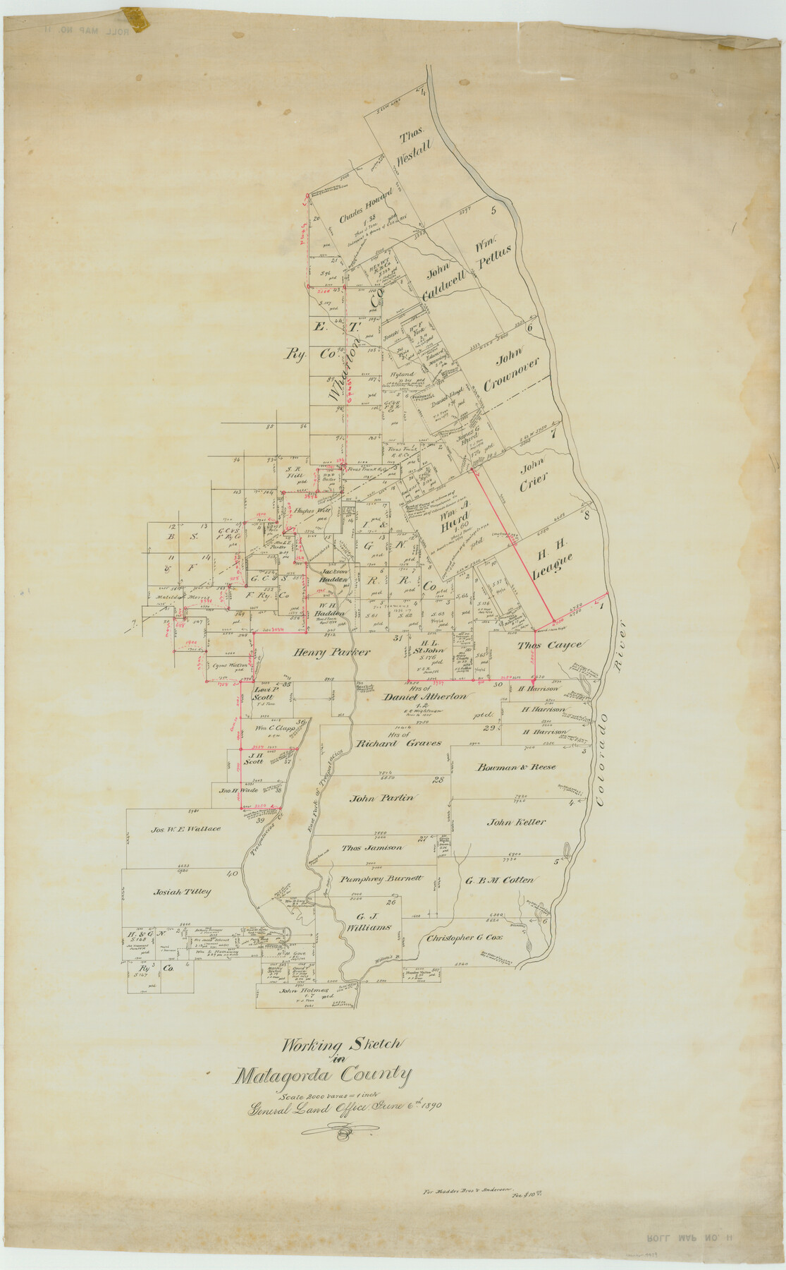 4479, Working Sketch in Matagorda County, Maddox Collection