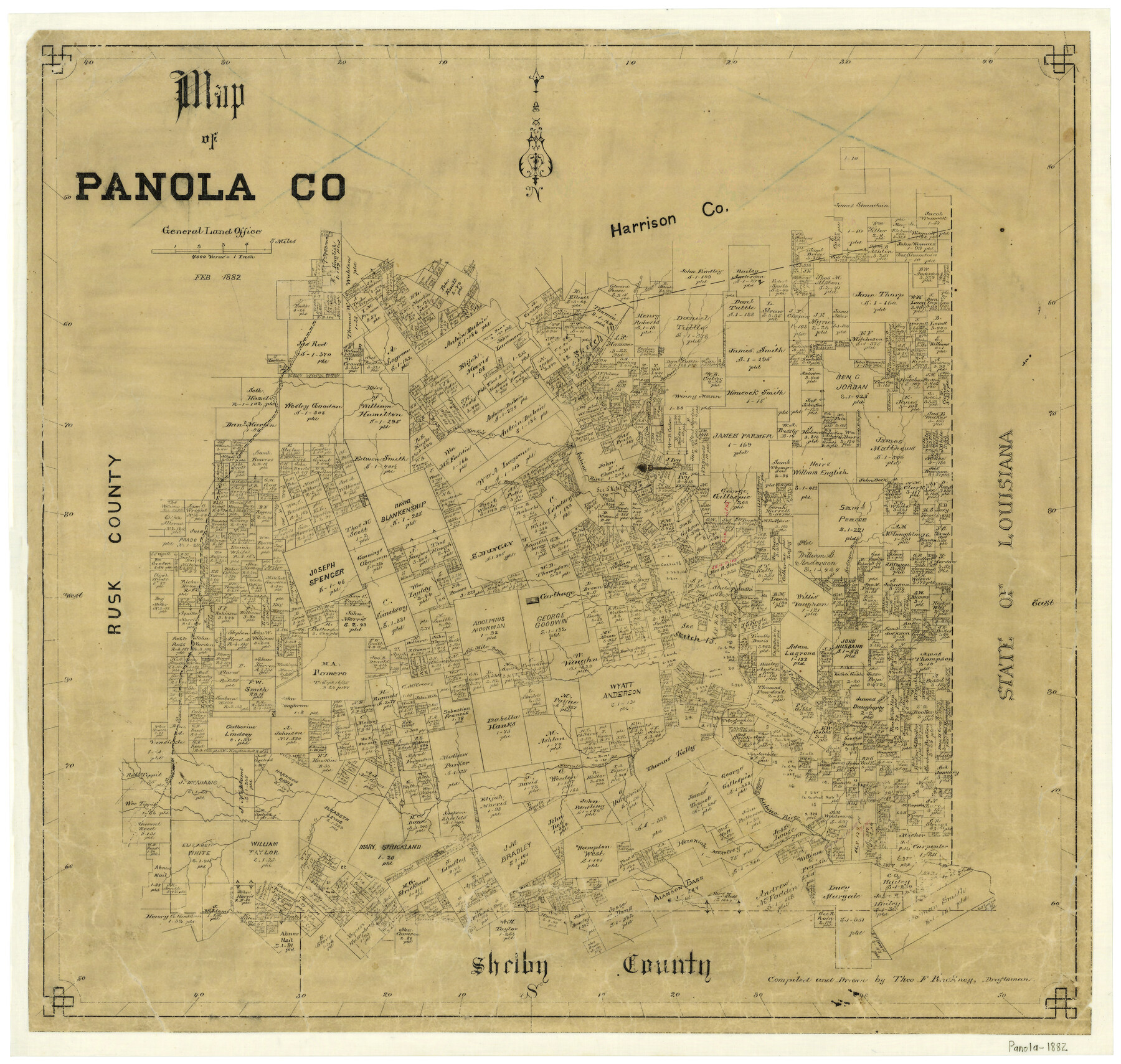 4504, Map of Panola County, General Map Collection