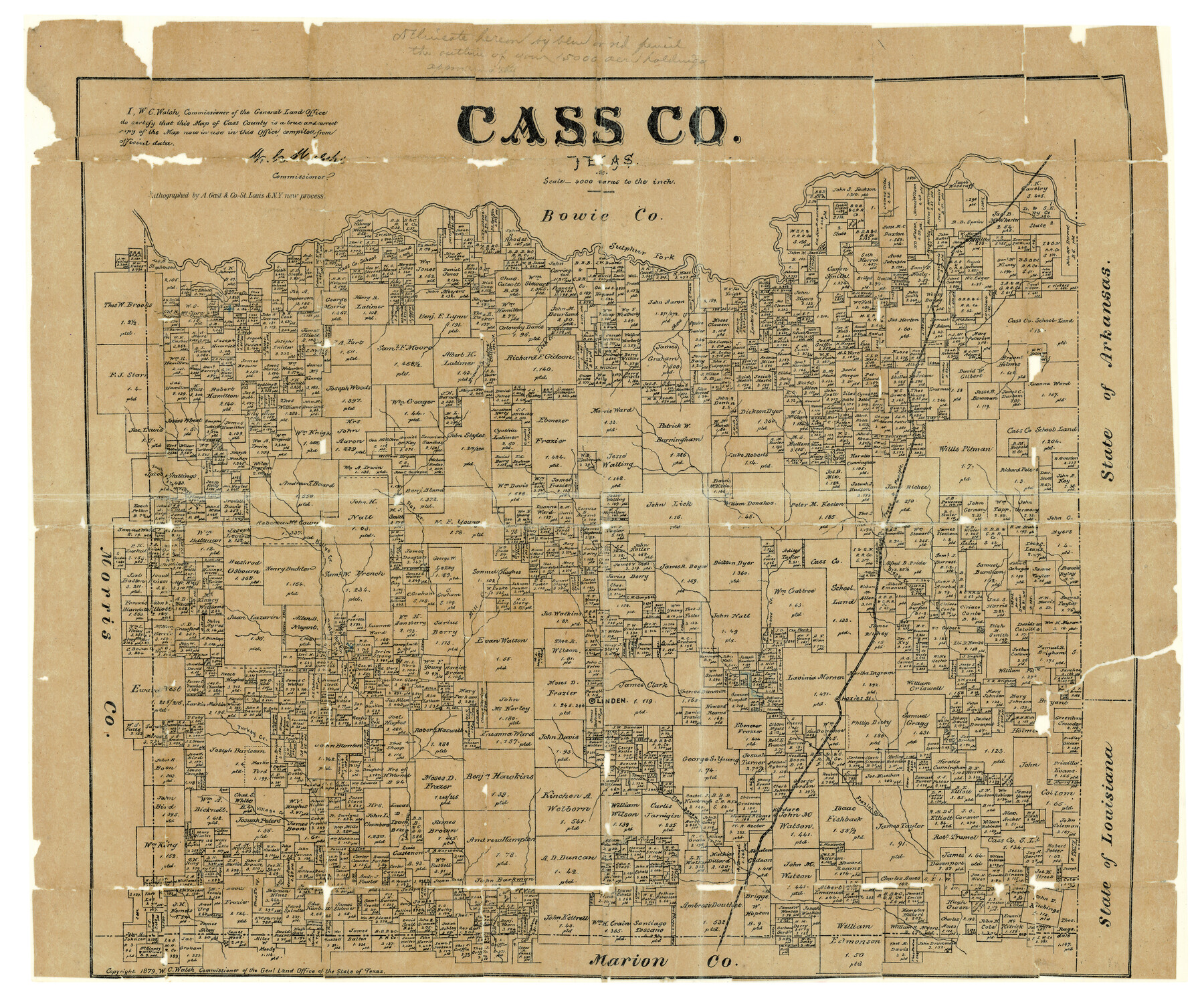 4516, Cass County Texas, General Map Collection