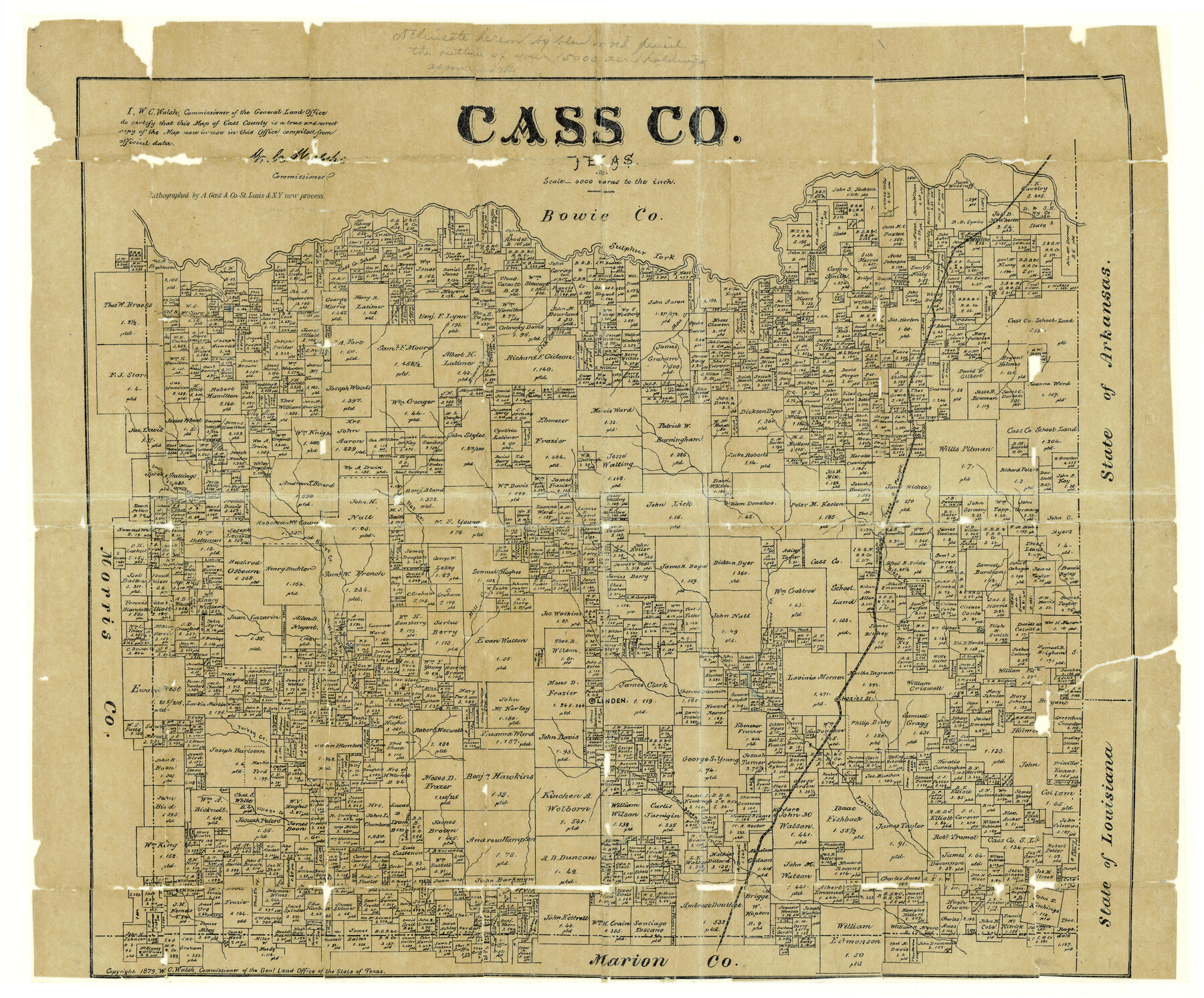 4516, Cass County Texas, General Map Collection