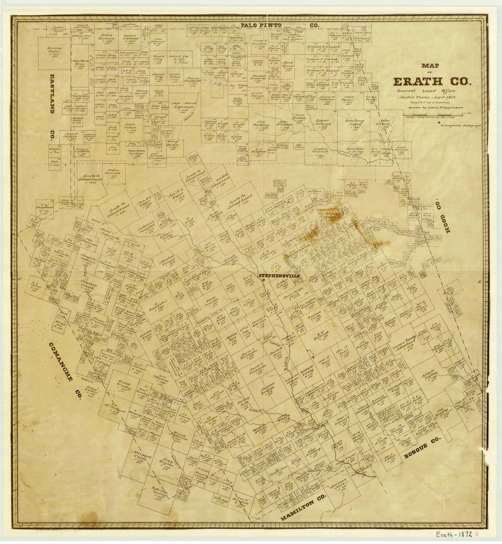 4537, Map of Erath County, General Map Collection
