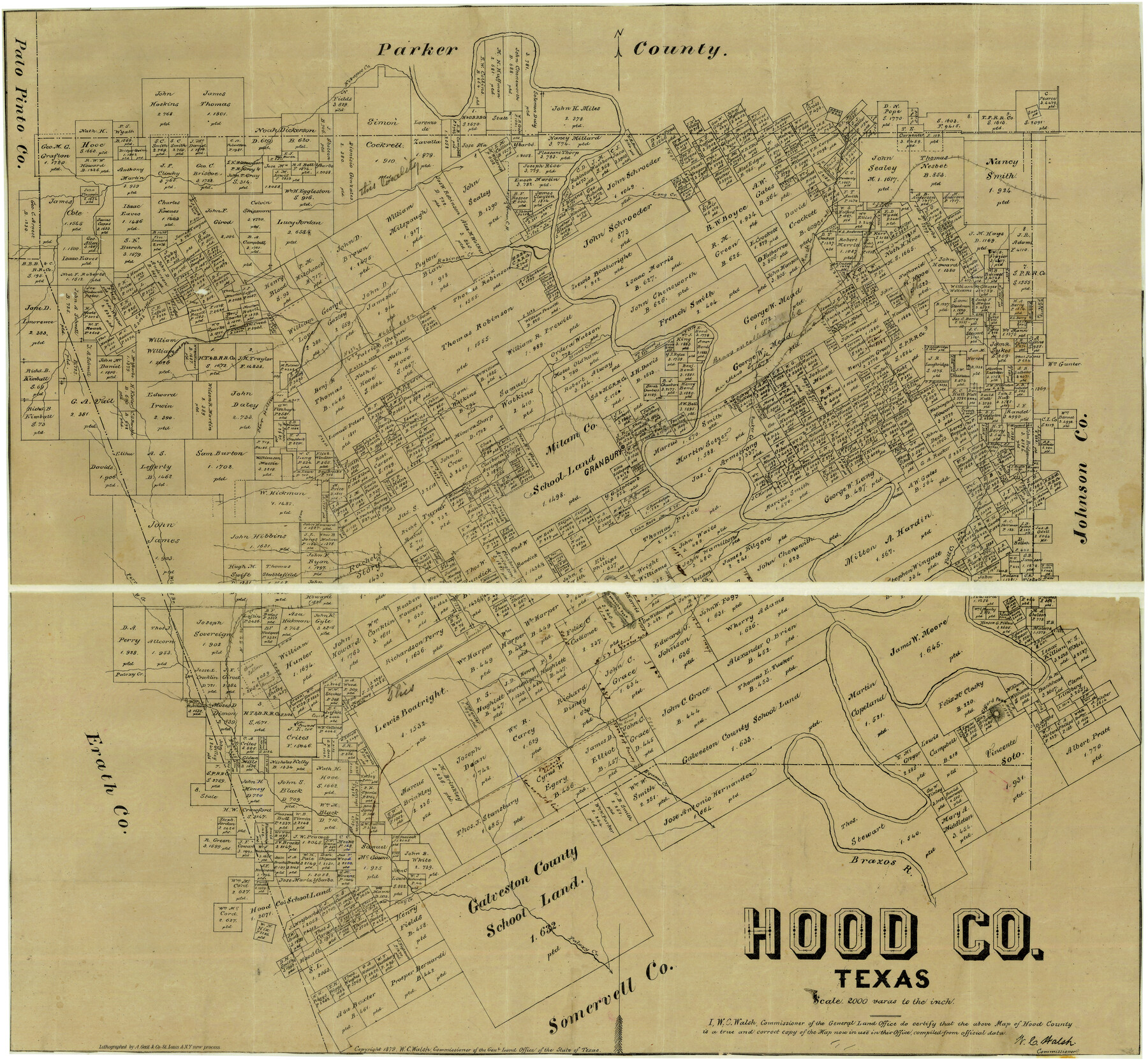 4564, Hood County, General Map Collection