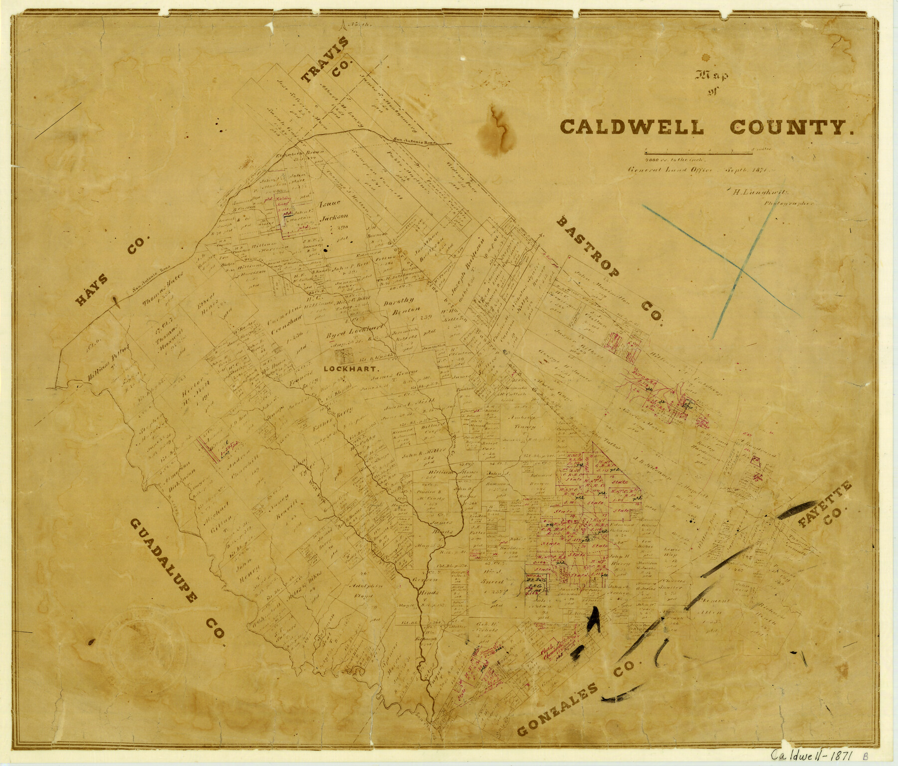 Map of Caldwell County 4590, Map of Caldwell County, General Map