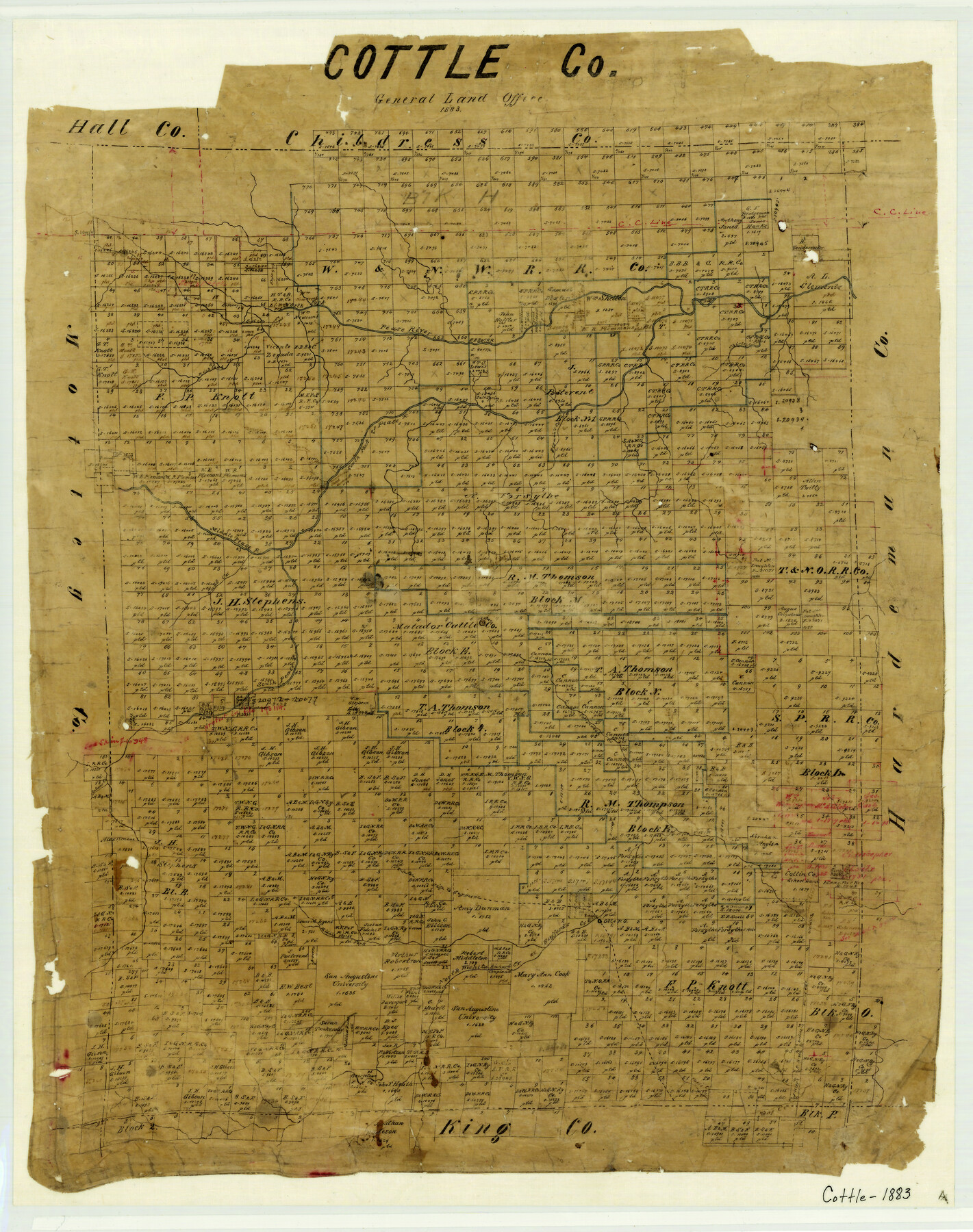 4595, Cottle County, General Map Collection