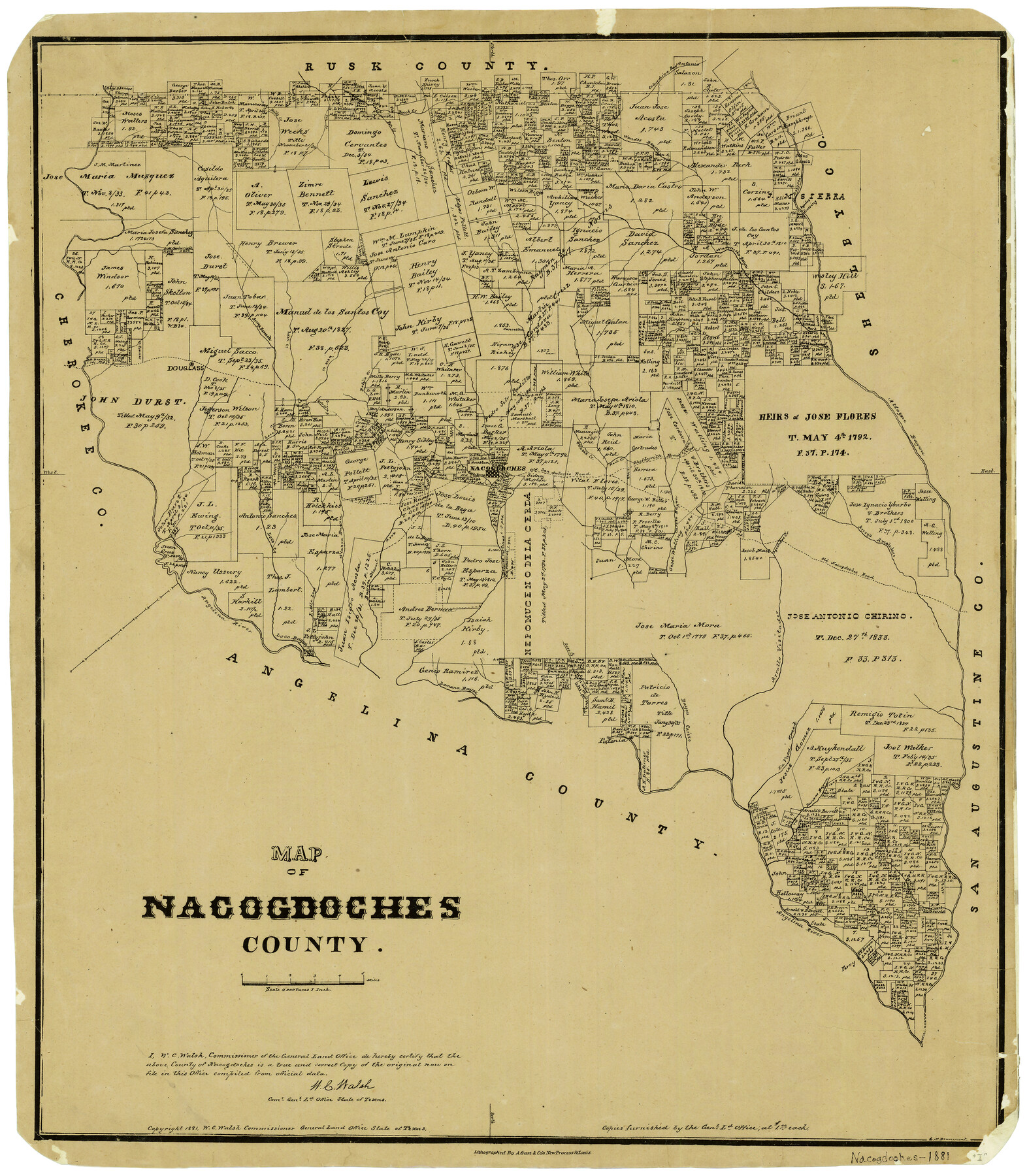 4600, Map of Nacogdoches County, General Map Collection