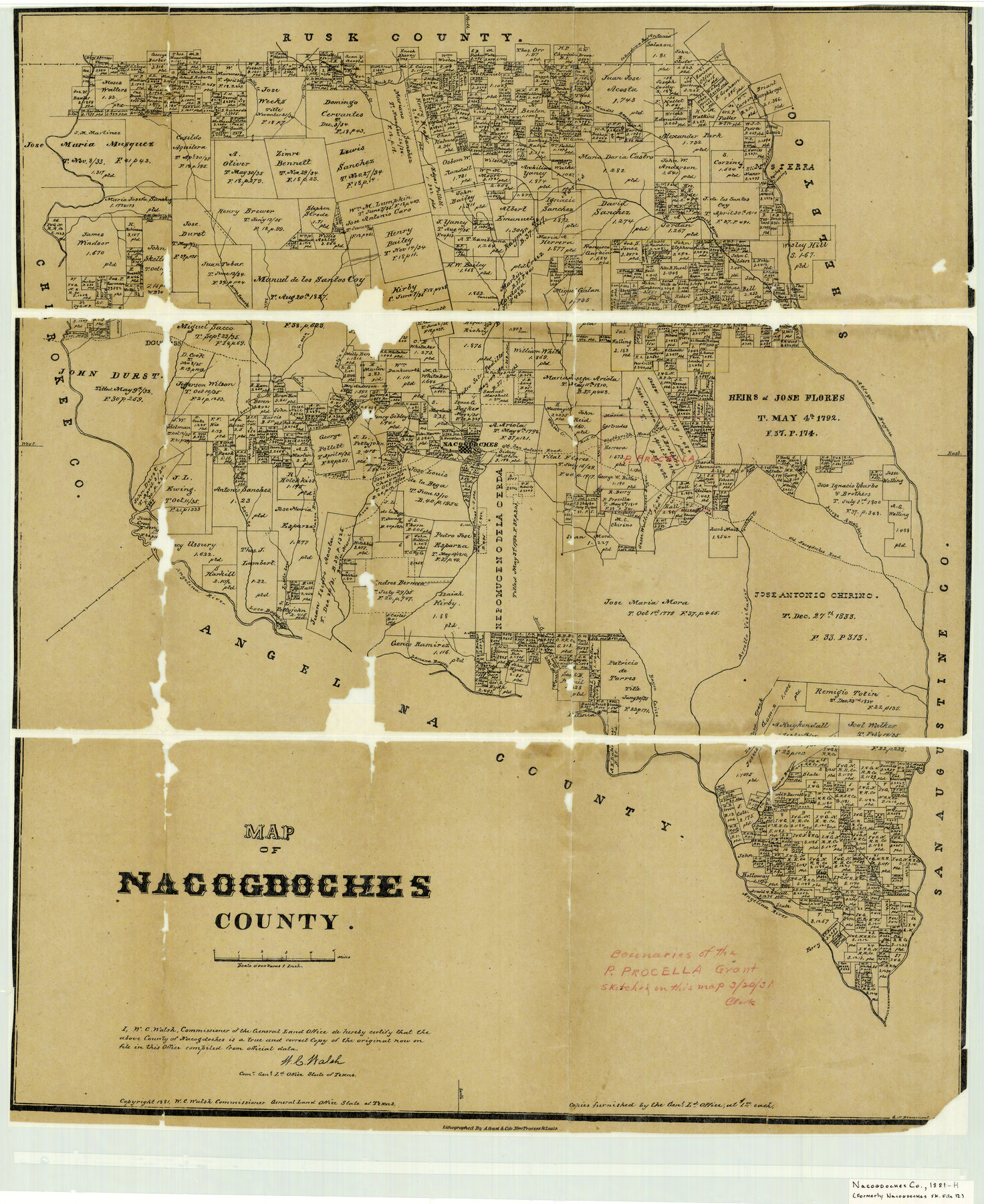 Map of Nacogdoches County 4601 Map of Nacogdoches County