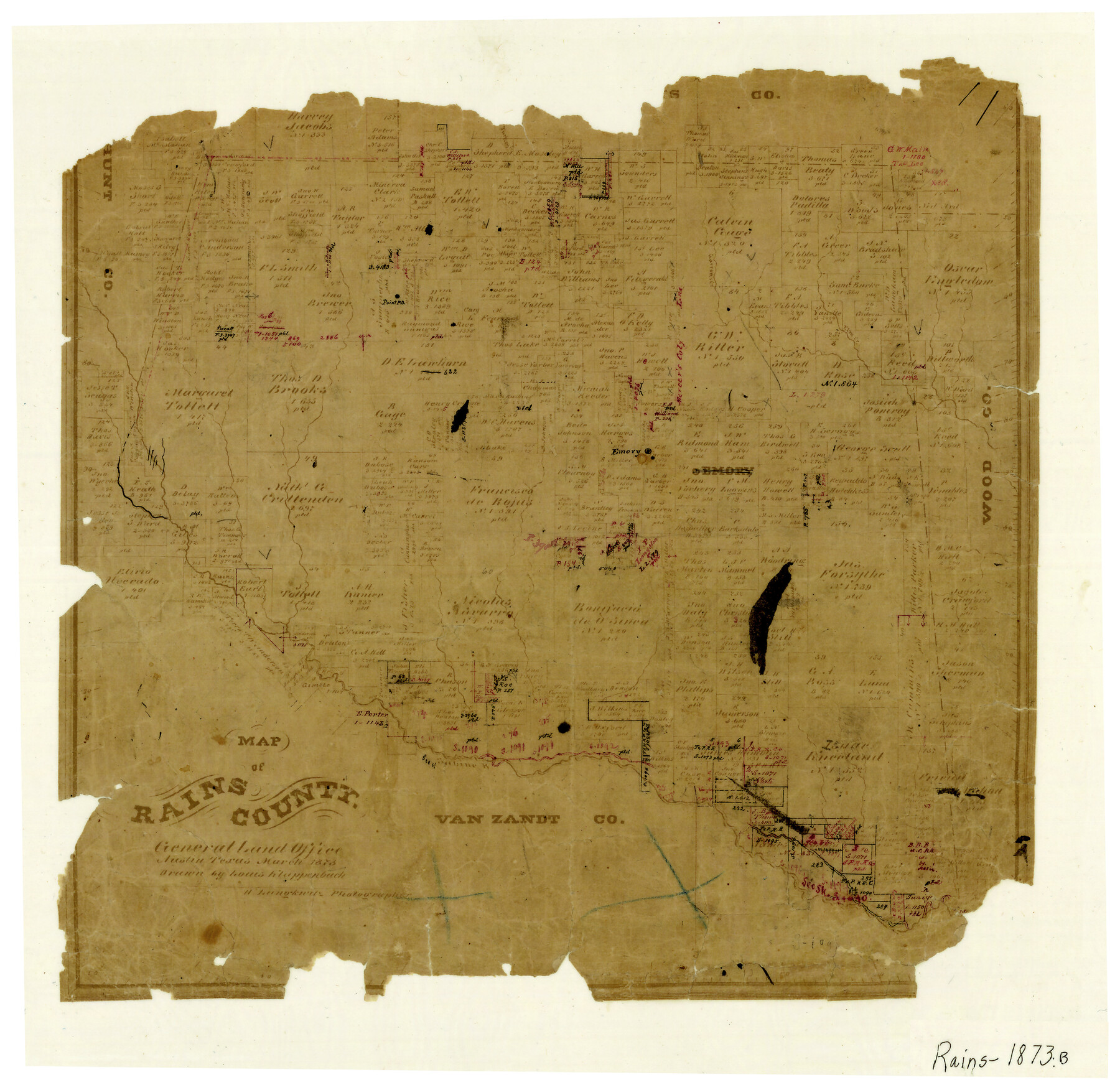 4619, Map of Rains County, General Map Collection