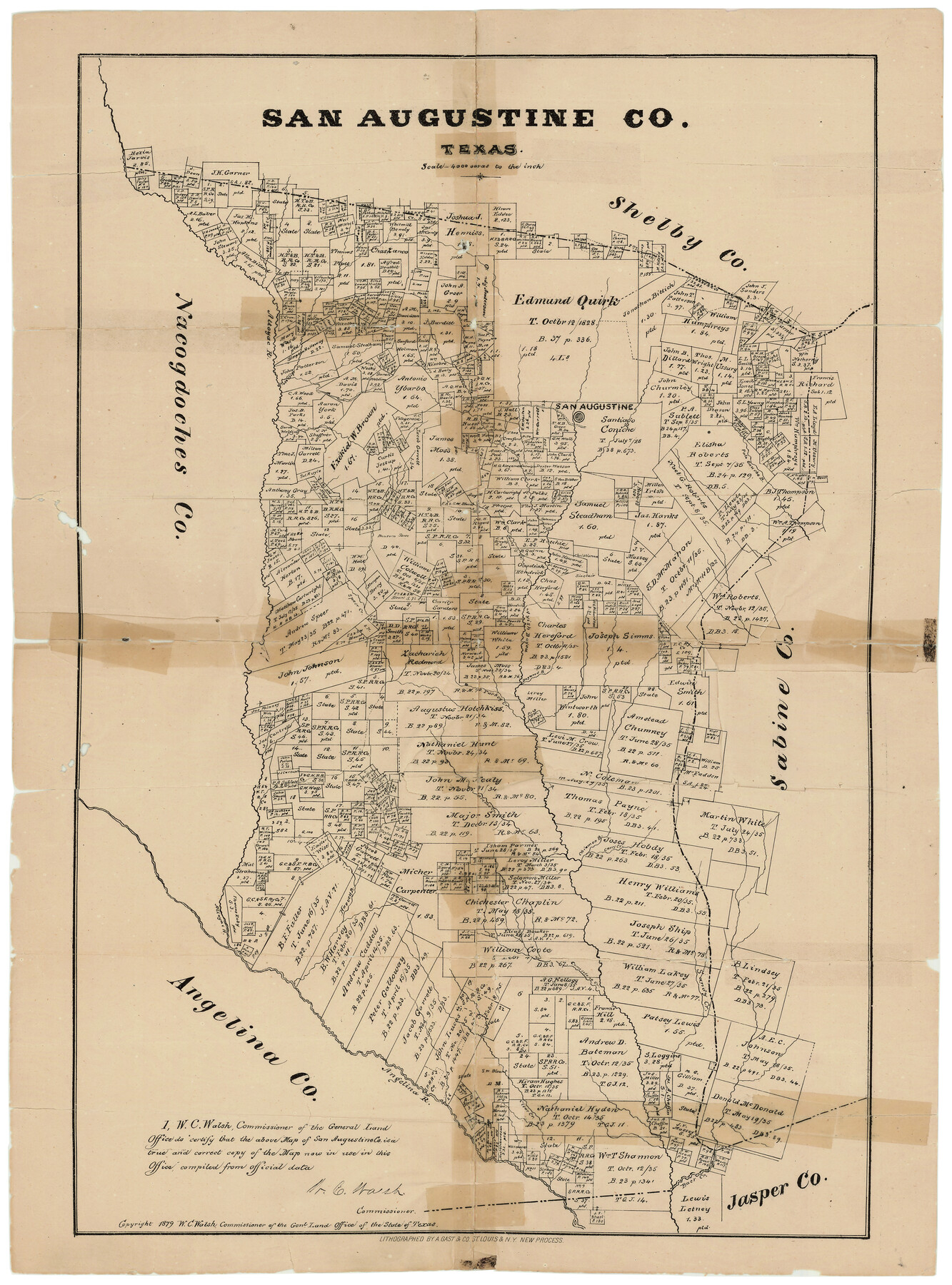 4623, San Augustine County Texas, General Map Collection