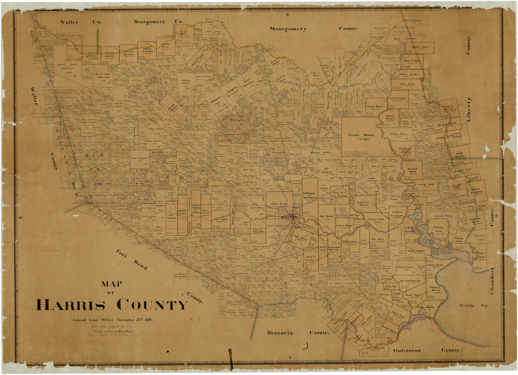 4675, Map of Harris County, General Map Collection