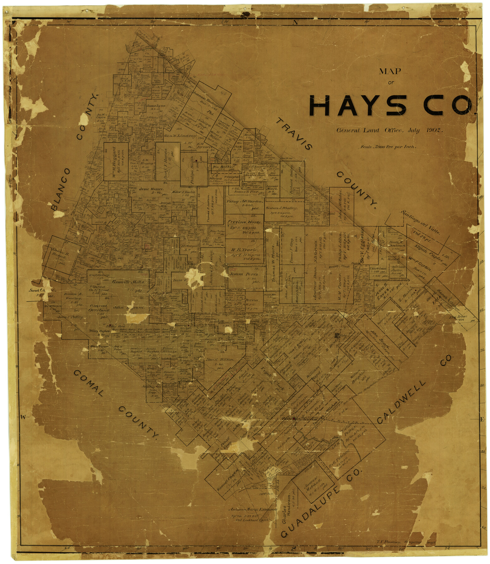 4679, Map of Hays Co., General Map Collection
