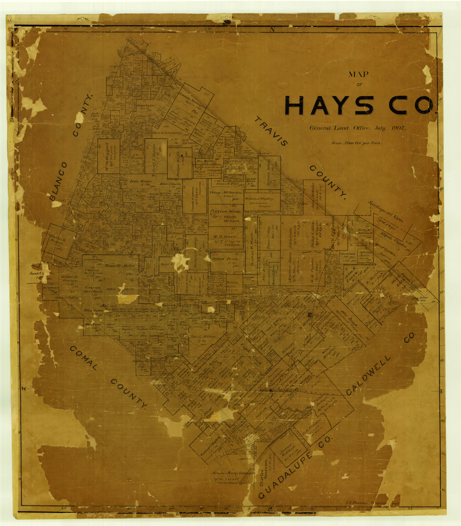 4679, Map of Hays Co., General Map Collection