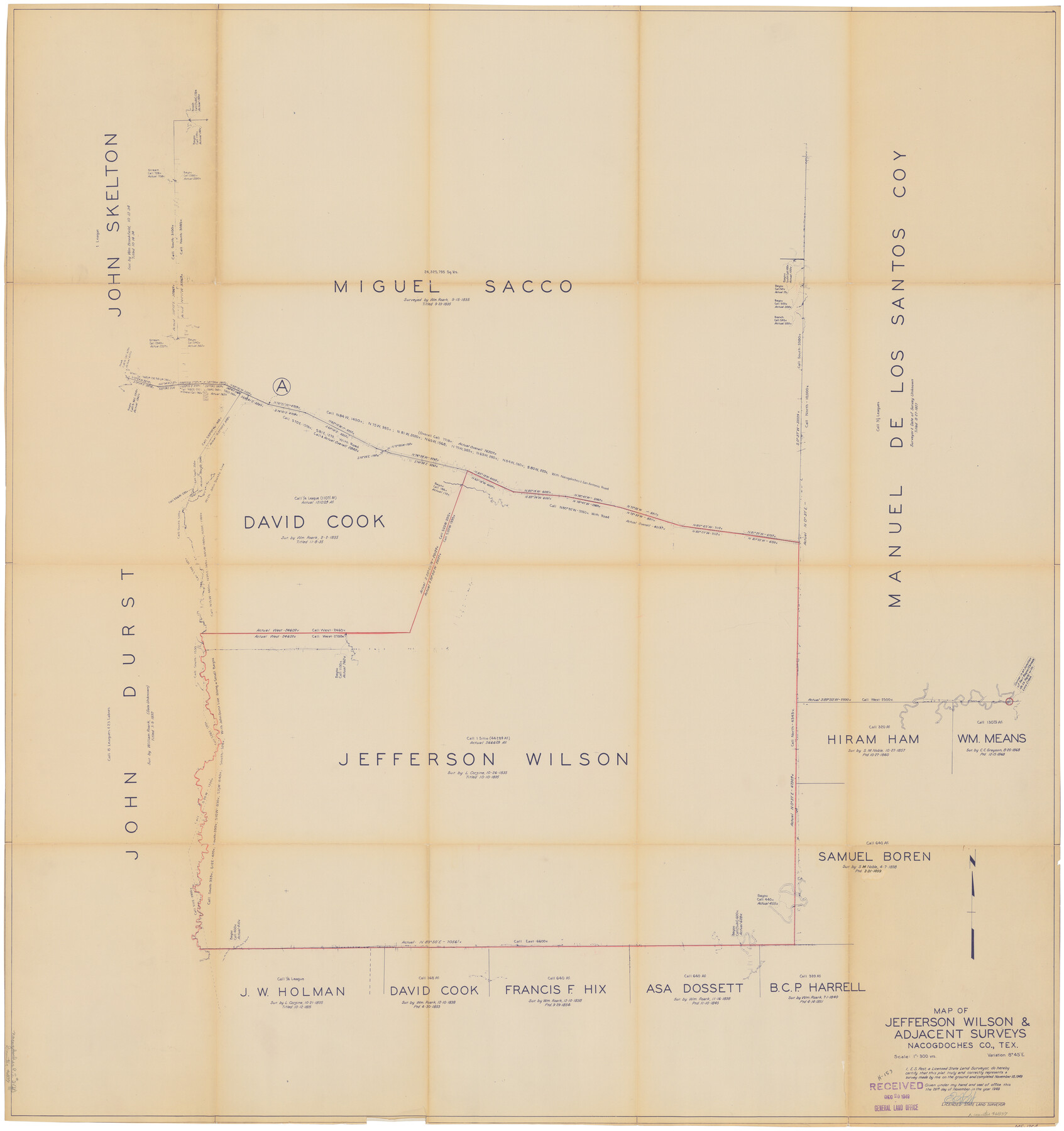 46837, Nacogdoches County Rolled Sketch 2, General Map Collection