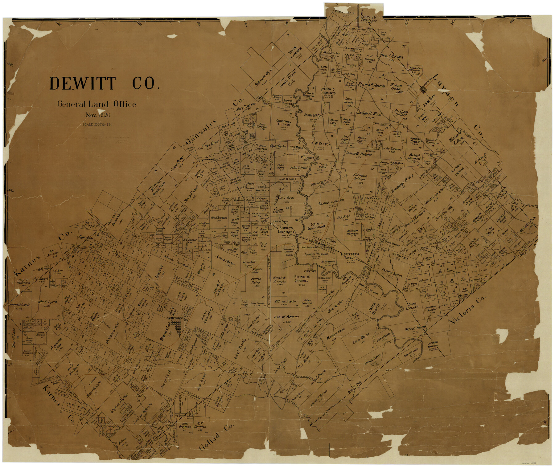 4721, DeWitt Co., General Map Collection
