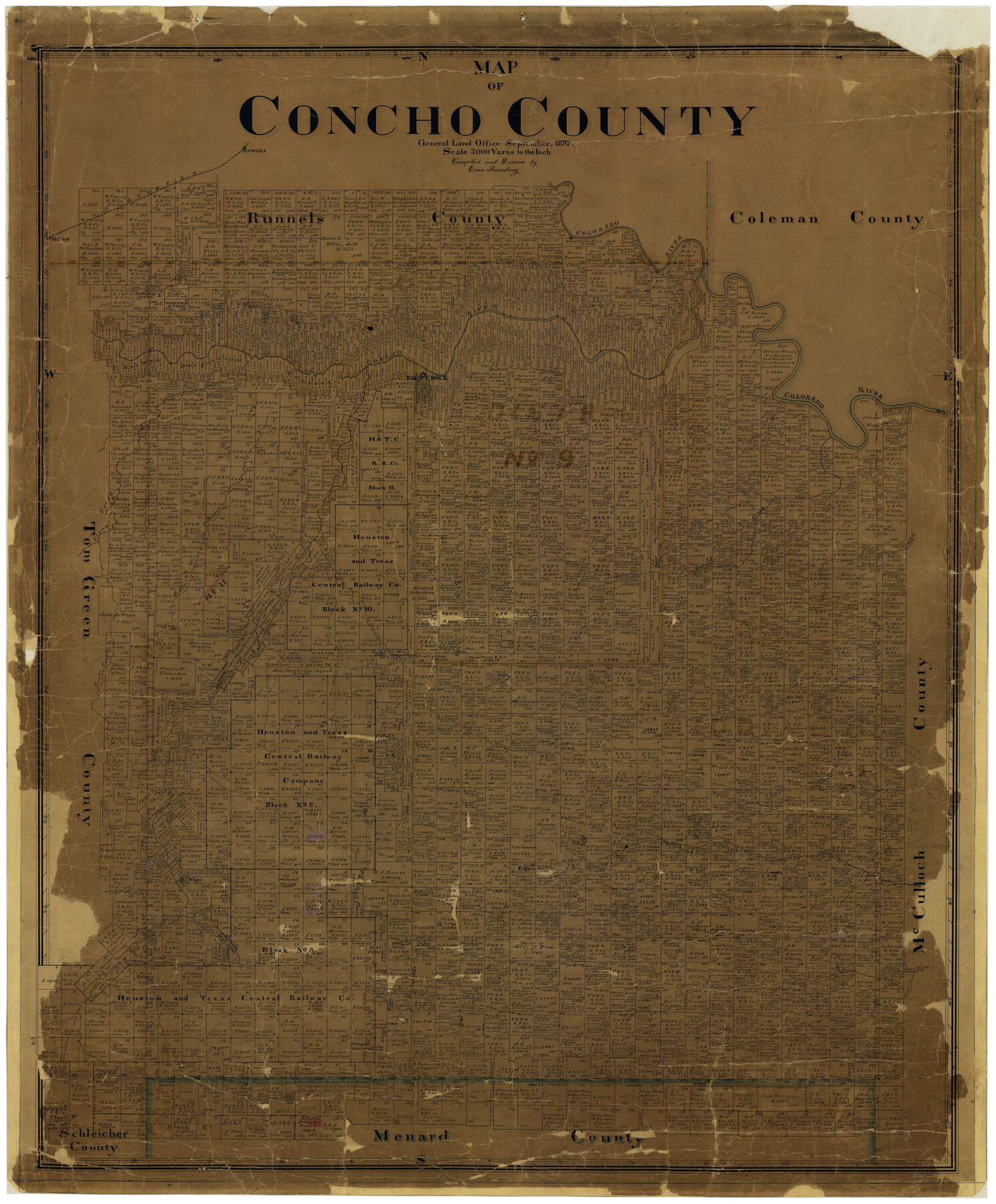 4733, Map of Concho County, General Map Collection
