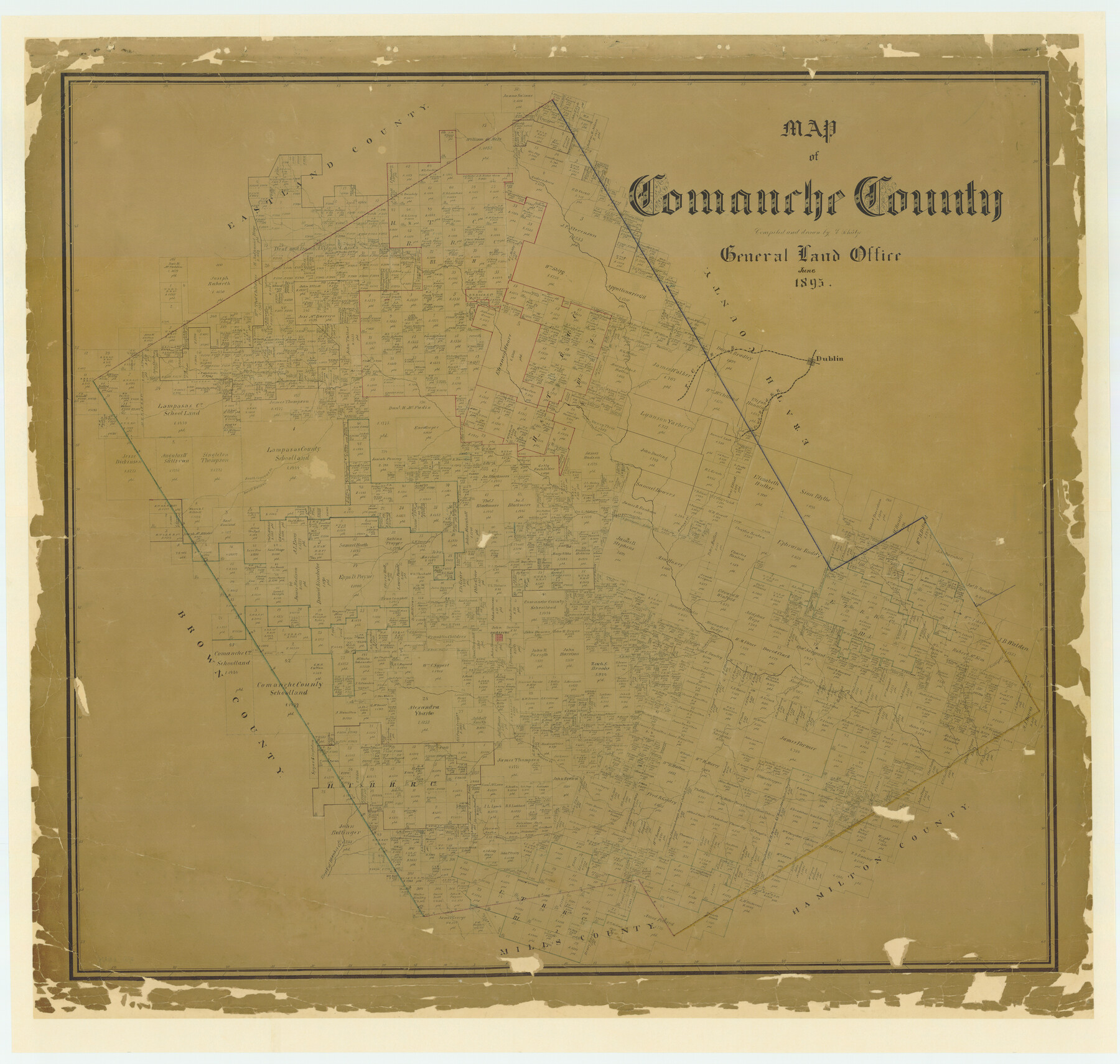 4735, Map of Comanche County, General Map Collection