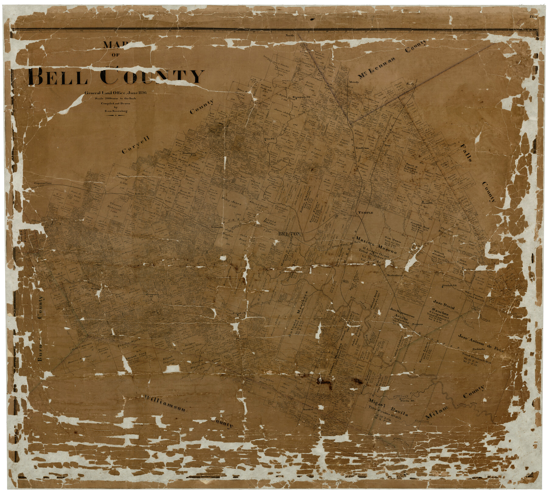 4768, Map of Bell County, General Map Collection
