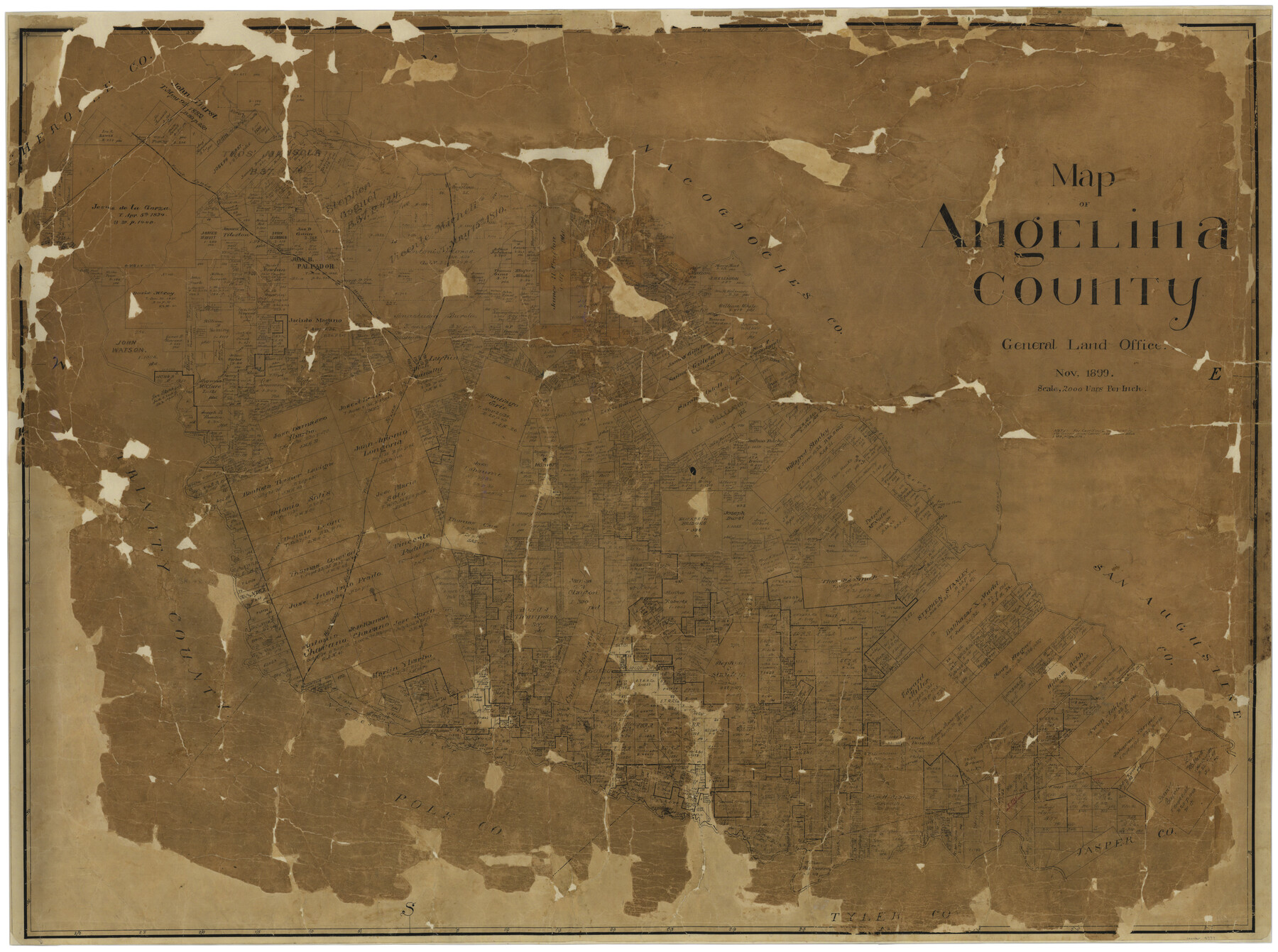 4777, Map of Angelina County, General Map Collection
