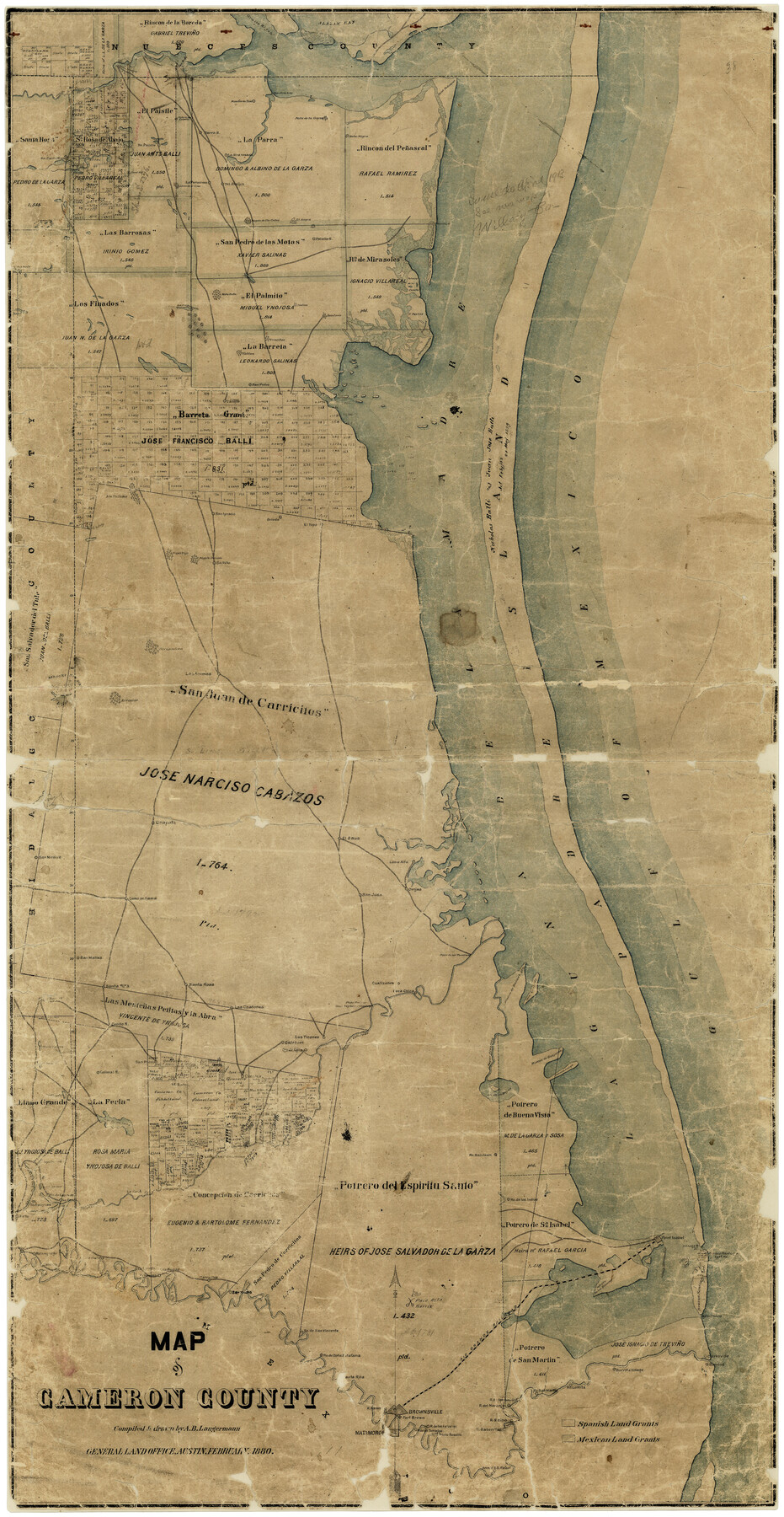 4786, Map of Cameron County, General Map Collection