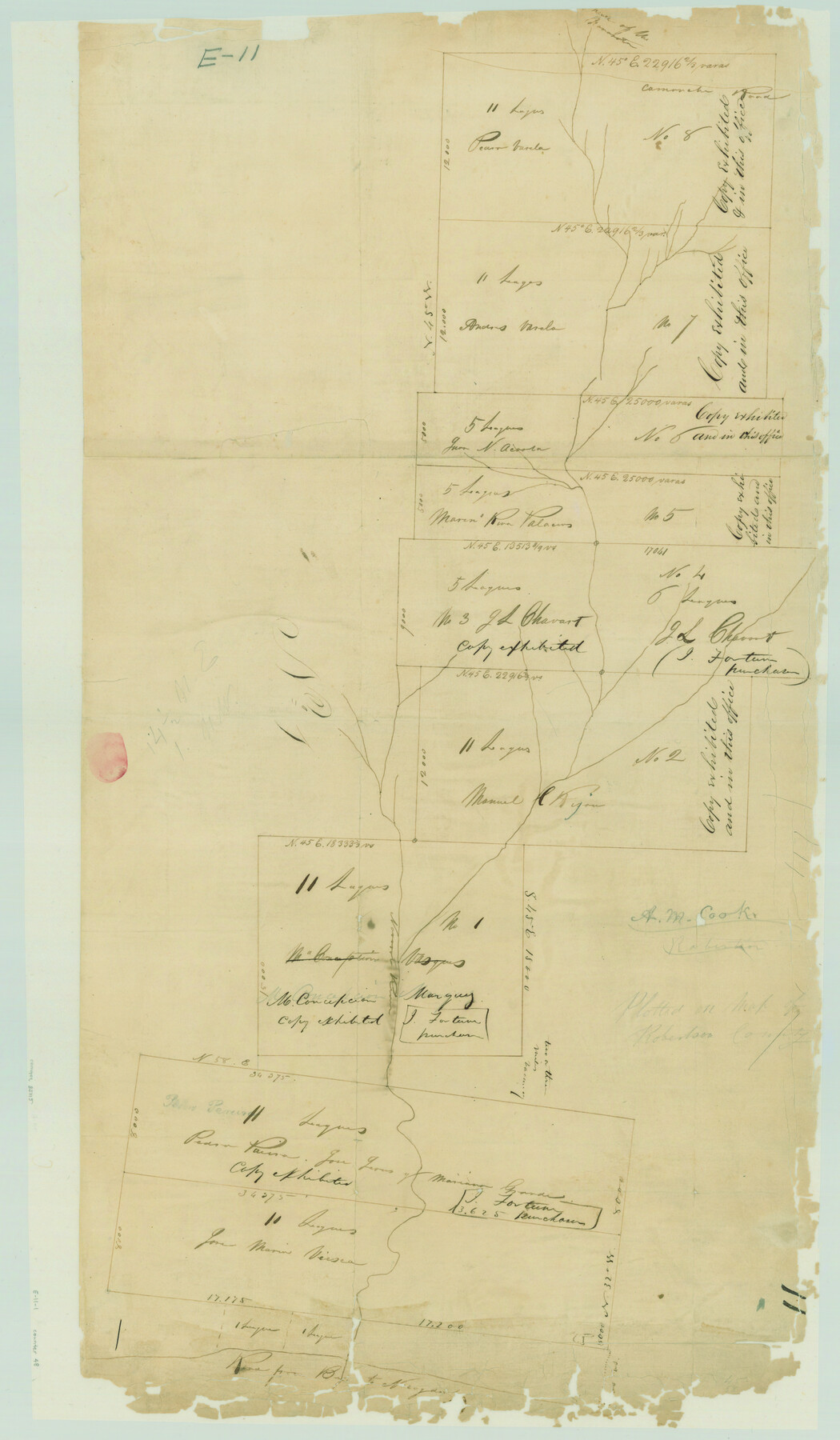 48, [Large surveys along the Navasota River], General Map Collection