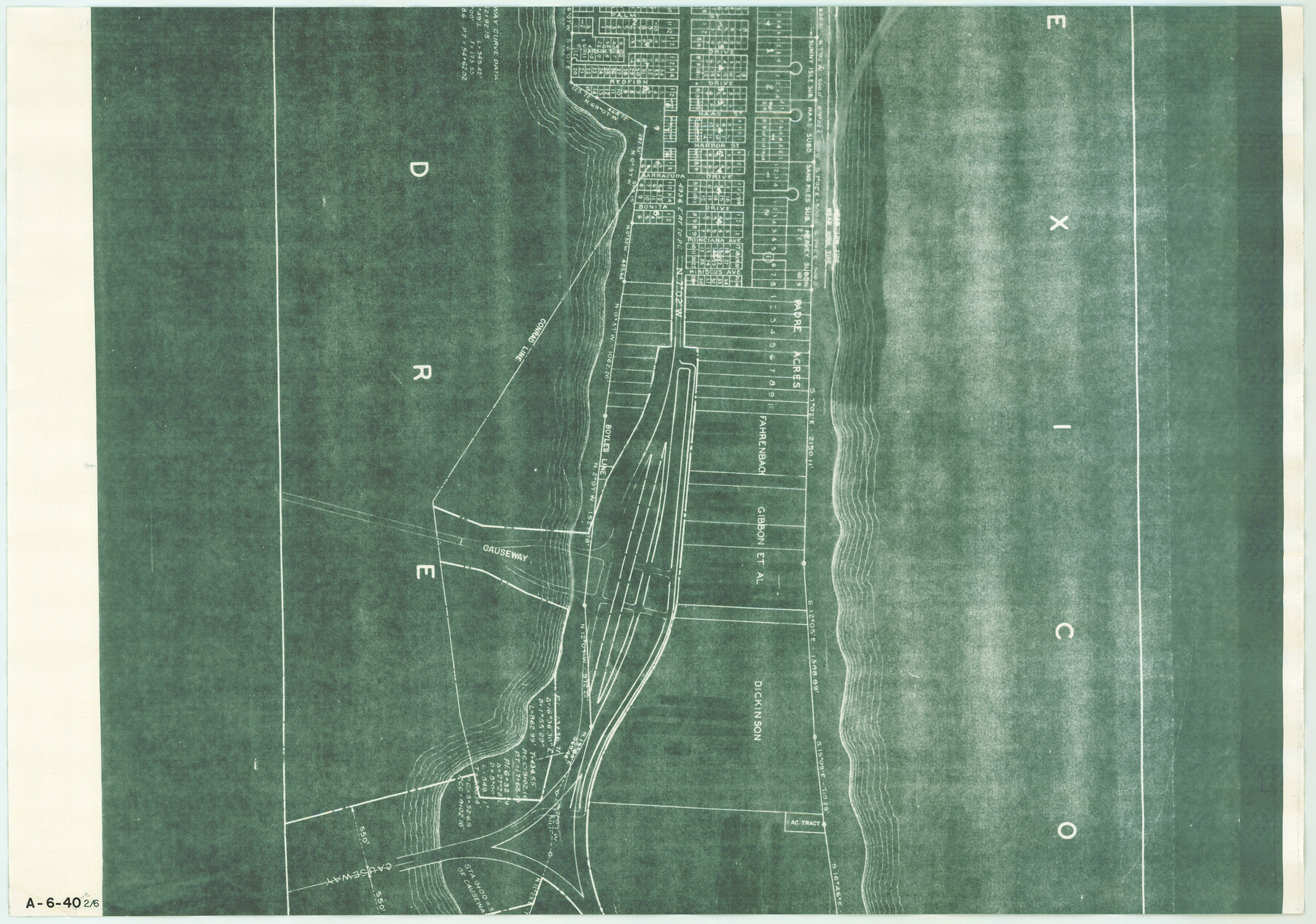 4812, Map of Padre Island Showing Location of Zoning Districts, General Map Collection