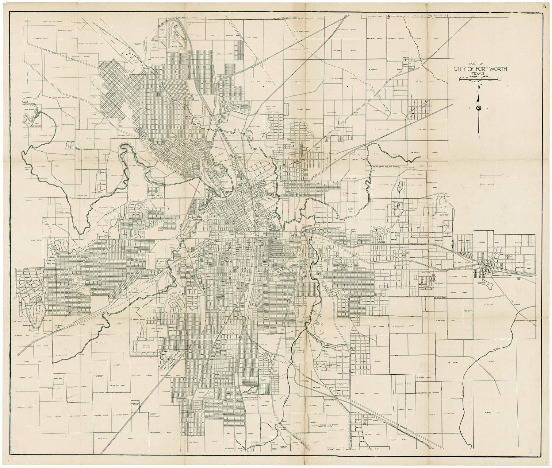 4839, Map of City of Fort Worth, Texas, General Map Collection