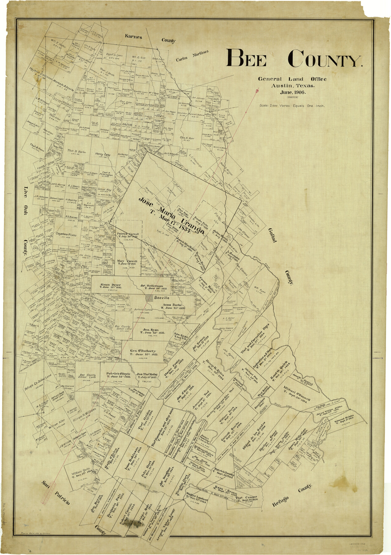 4883, Bee County, General Map Collection