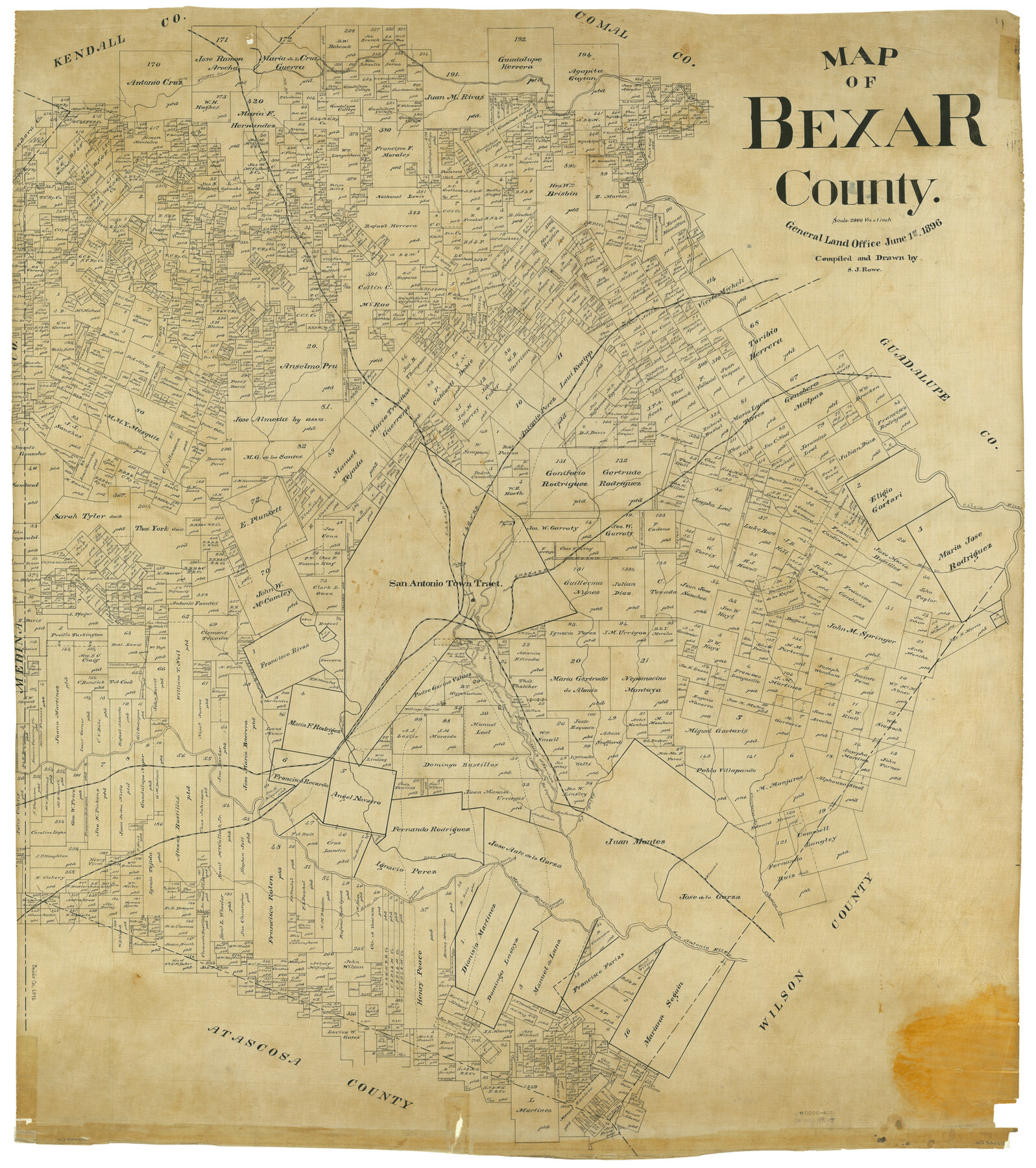 4885, Map of Bexar County, General Map Collection

