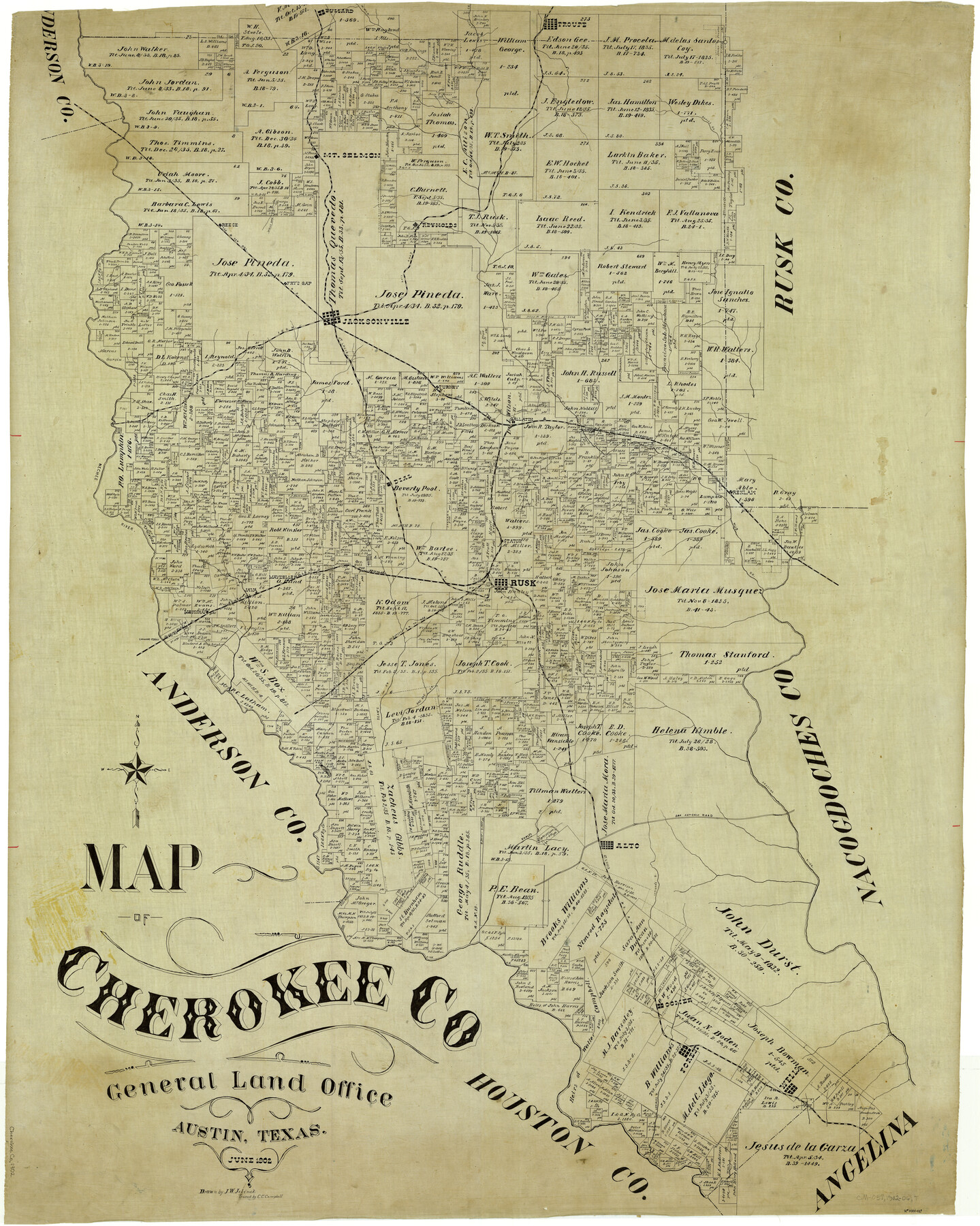 4908, Map of Cherokee Co., General Map Collection