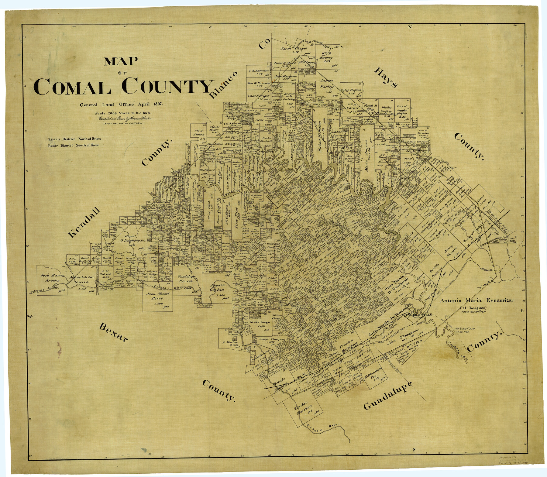 4917, Map of Comal County, General Map Collection