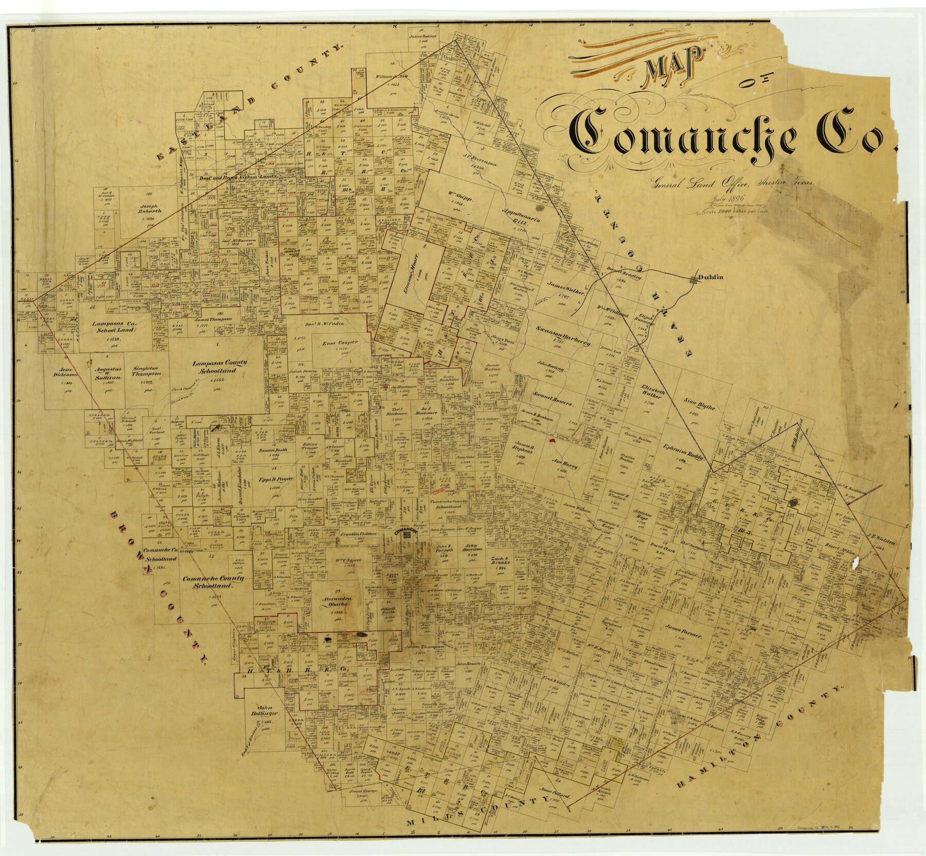 4918, Map of Comanche Co., General Map Collection