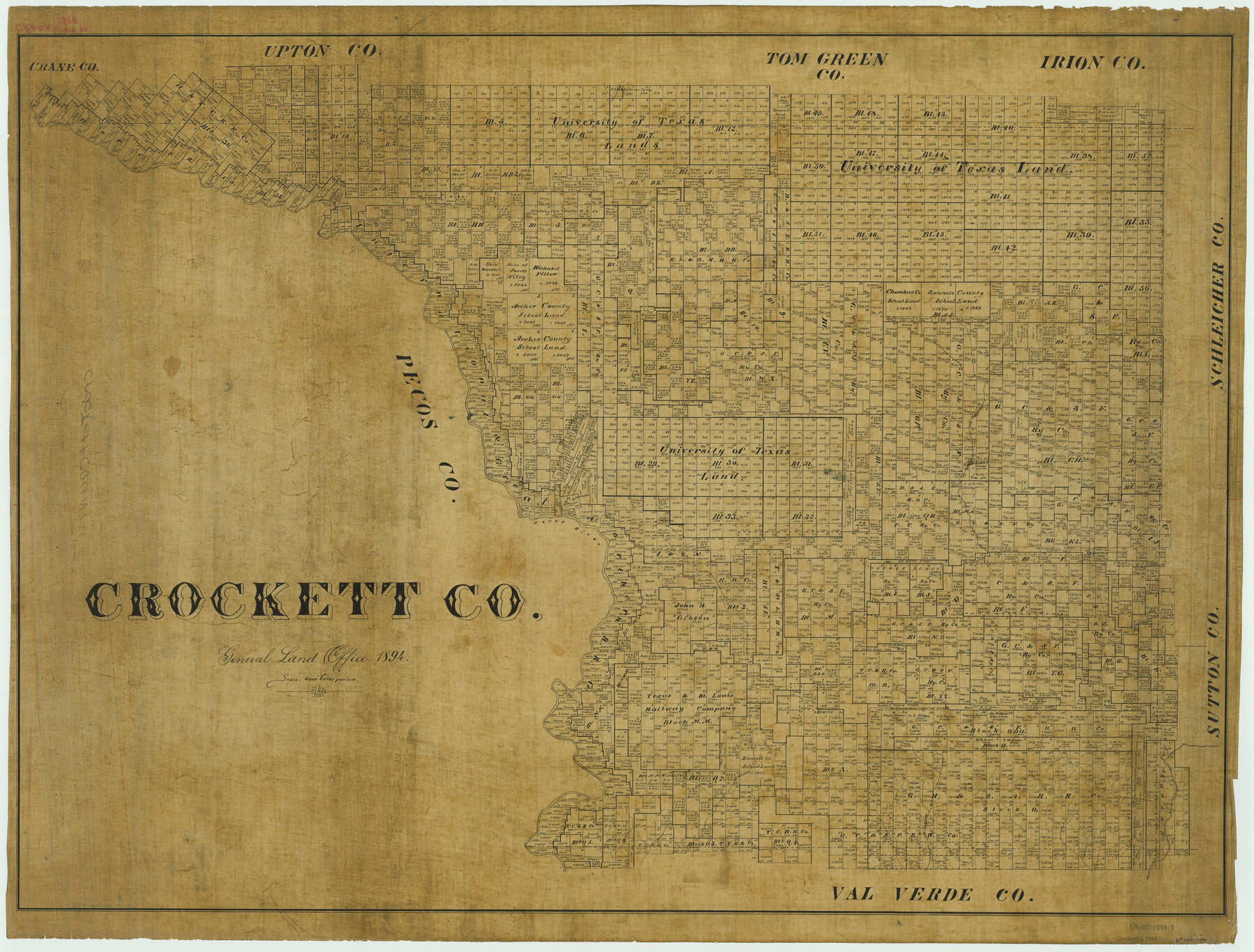 4924, Crockett Co., General Map Collection