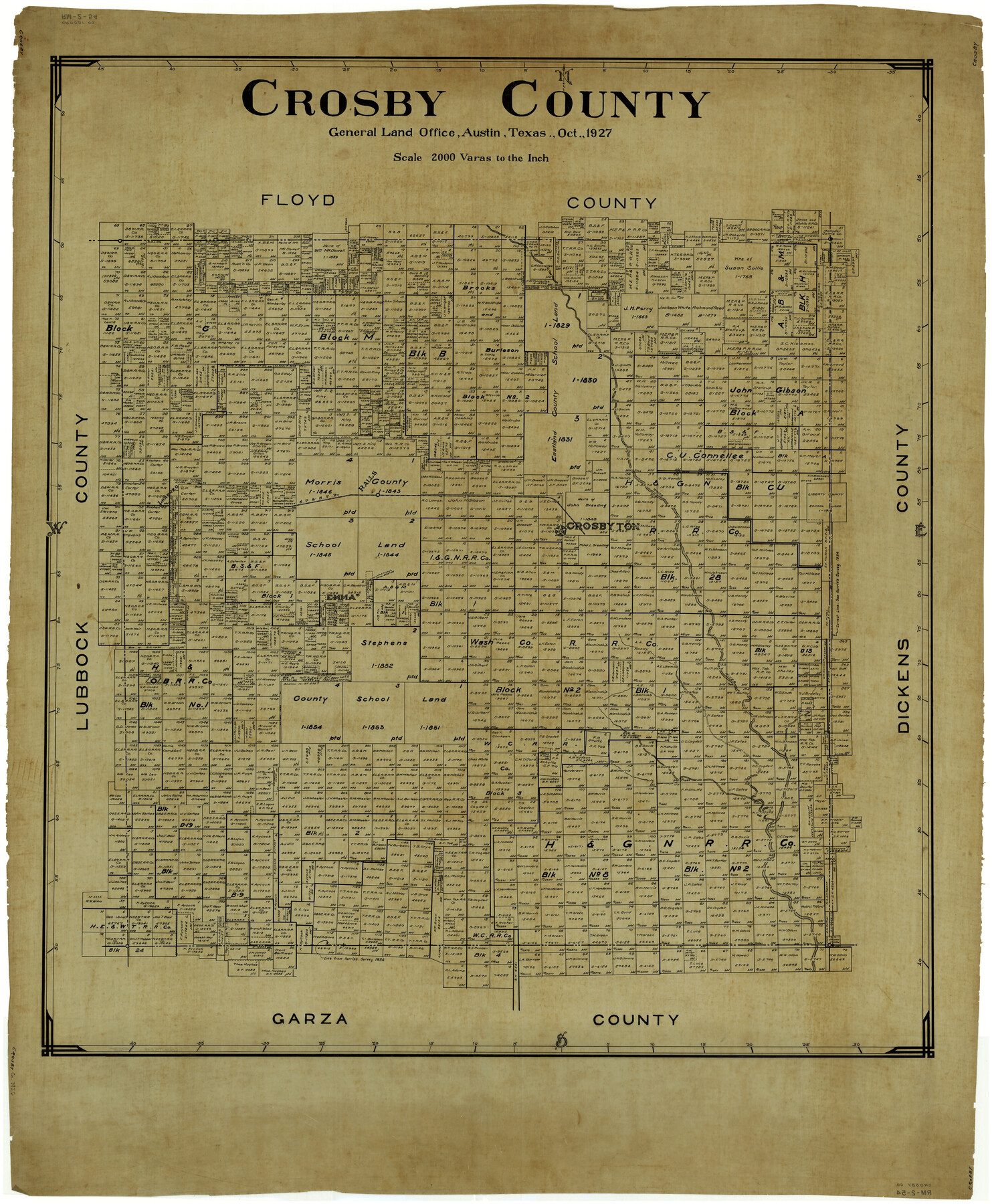 4925, Crosby County, General Map Collection

